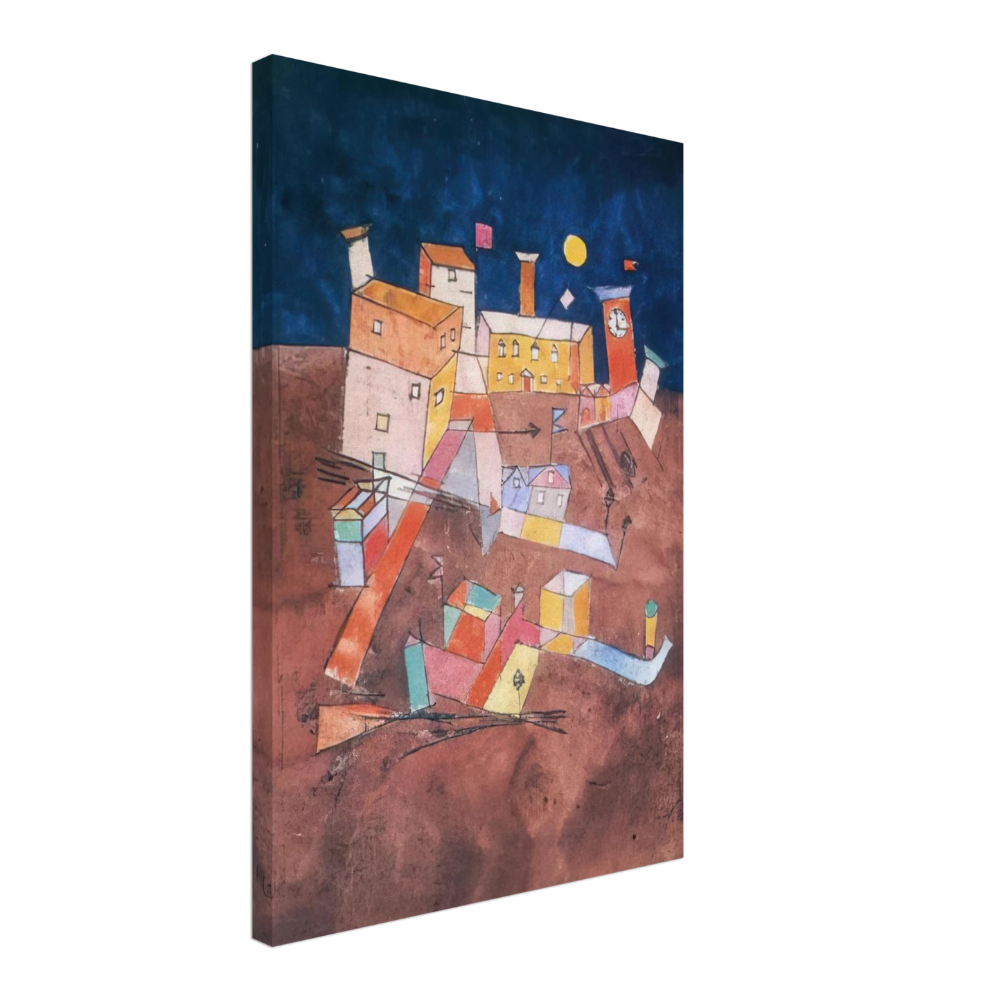 Paul Klee - PART OF G 1927 Canvas - 70x100 cm / 28x40 inches-canvas