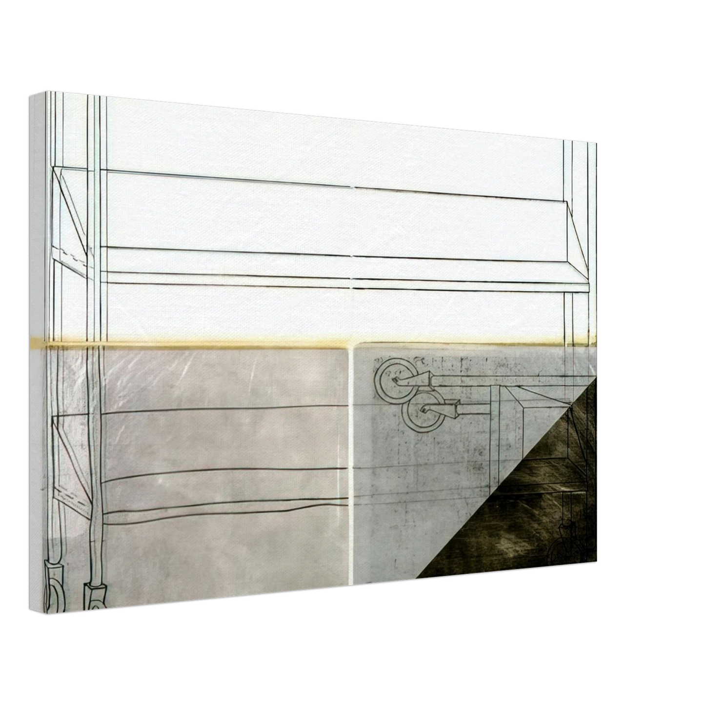 Dieter Roth - Large Trolley - 1972 Canvas - 70x100 cm / 28x40 inches-canvas