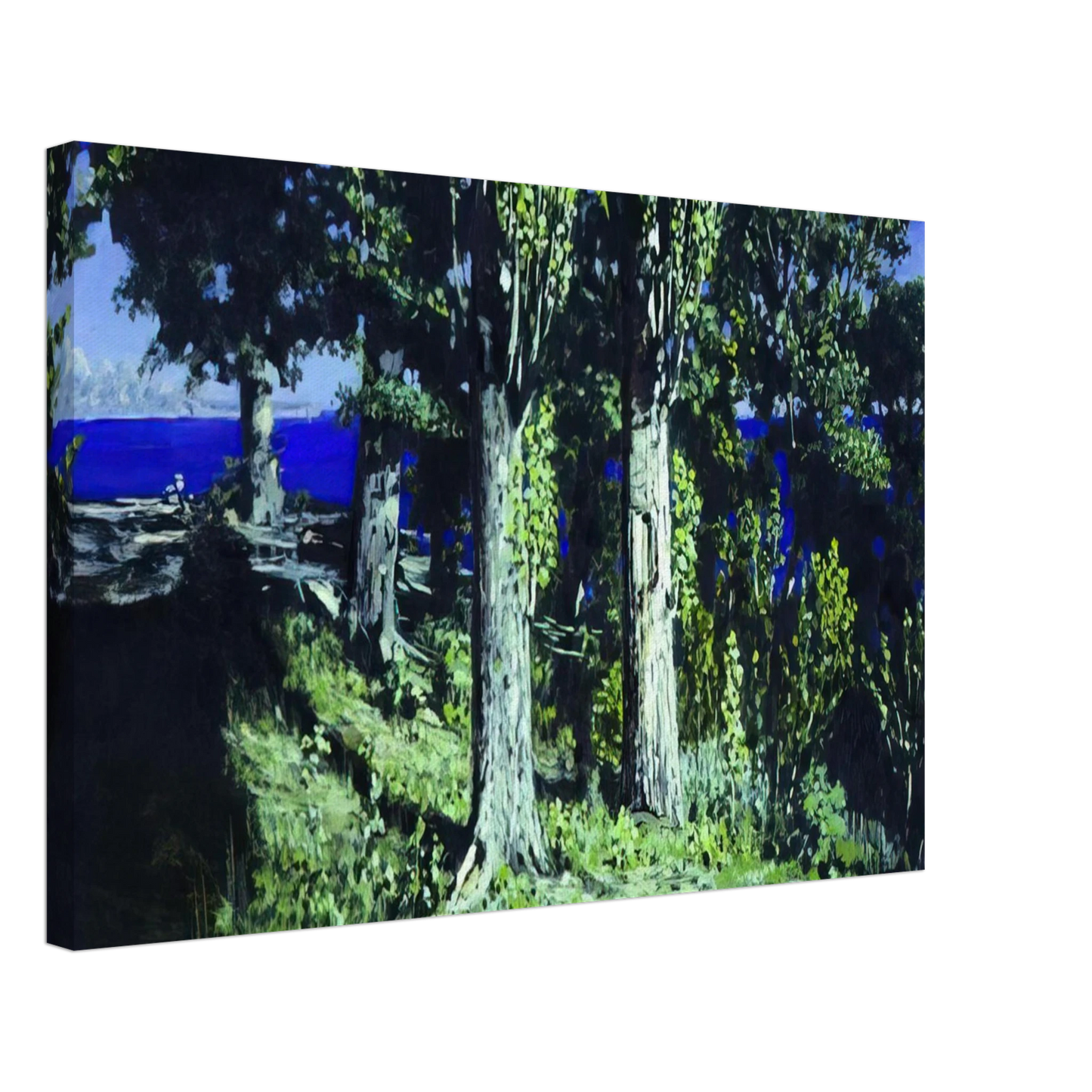 Arkhyp Kuindzhi - Cypresses on a Seashore. The Crimea Canvas - 70x100 cm / 28x40 inches-canvas