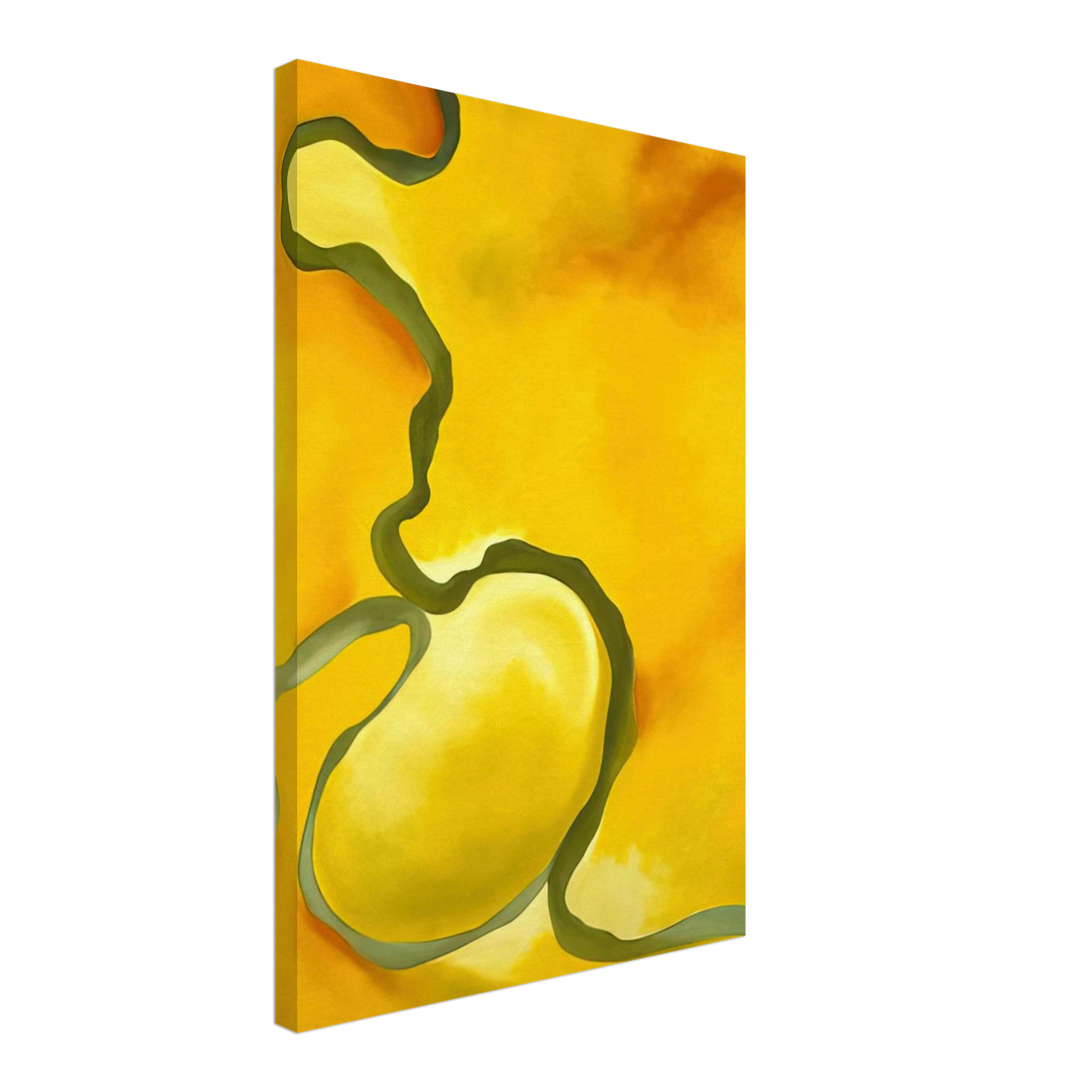 Georgia O'Keeffe - Green, Yellow and Orange Canvas - 40x60 cm / 16x24 inches-canvas