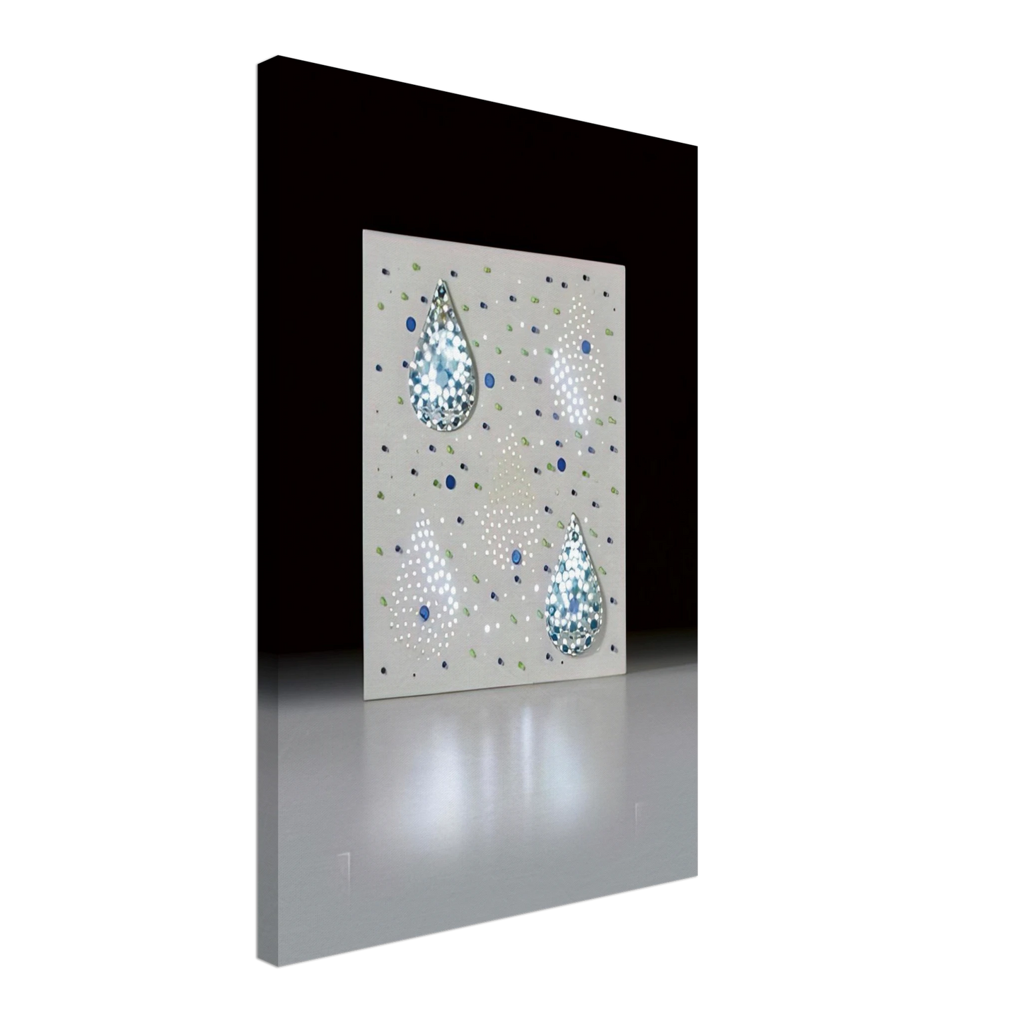 Gyula Kosice - Luminica con dos gotas Composicion con gotas de agua - 1970 Canvas - 70x100 cm / 28x40 inches-canvas