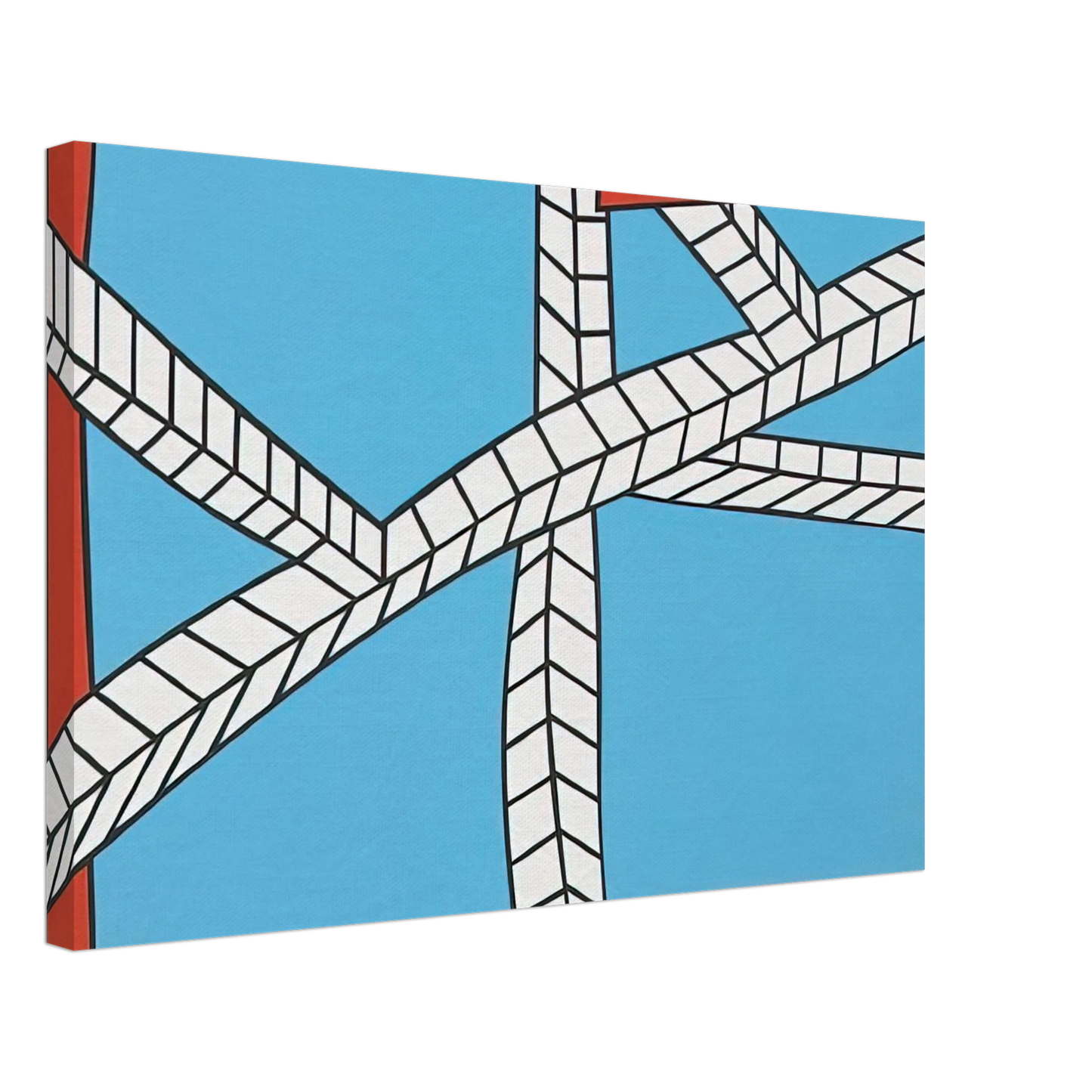 Nicholas Krushenick - Skyscape II - 1988 Canvas - 70x100 cm / 28x40 inches-canvas