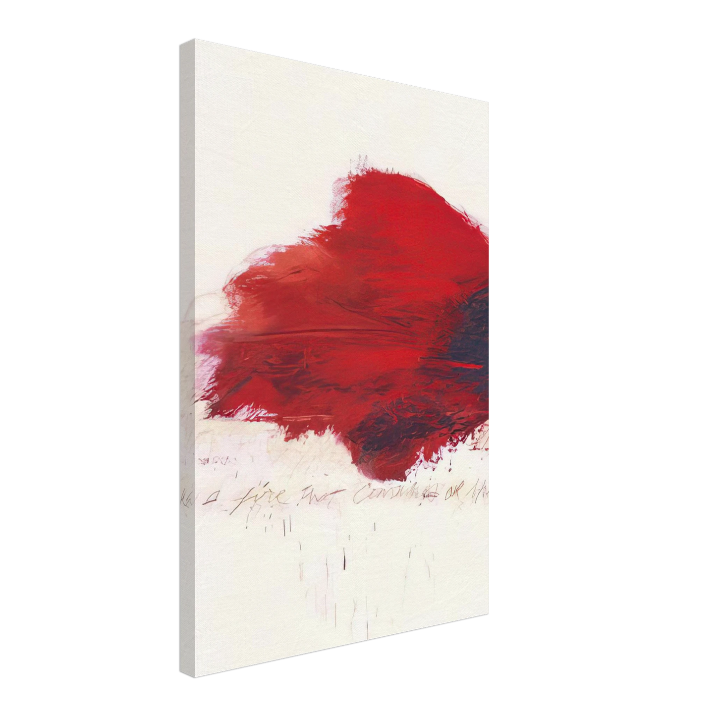 Cy Twombly - Fifty Days at Iliam. The Fire that Consumes All before It Canvas - 70x100 cm / 28x40 inches-canvas