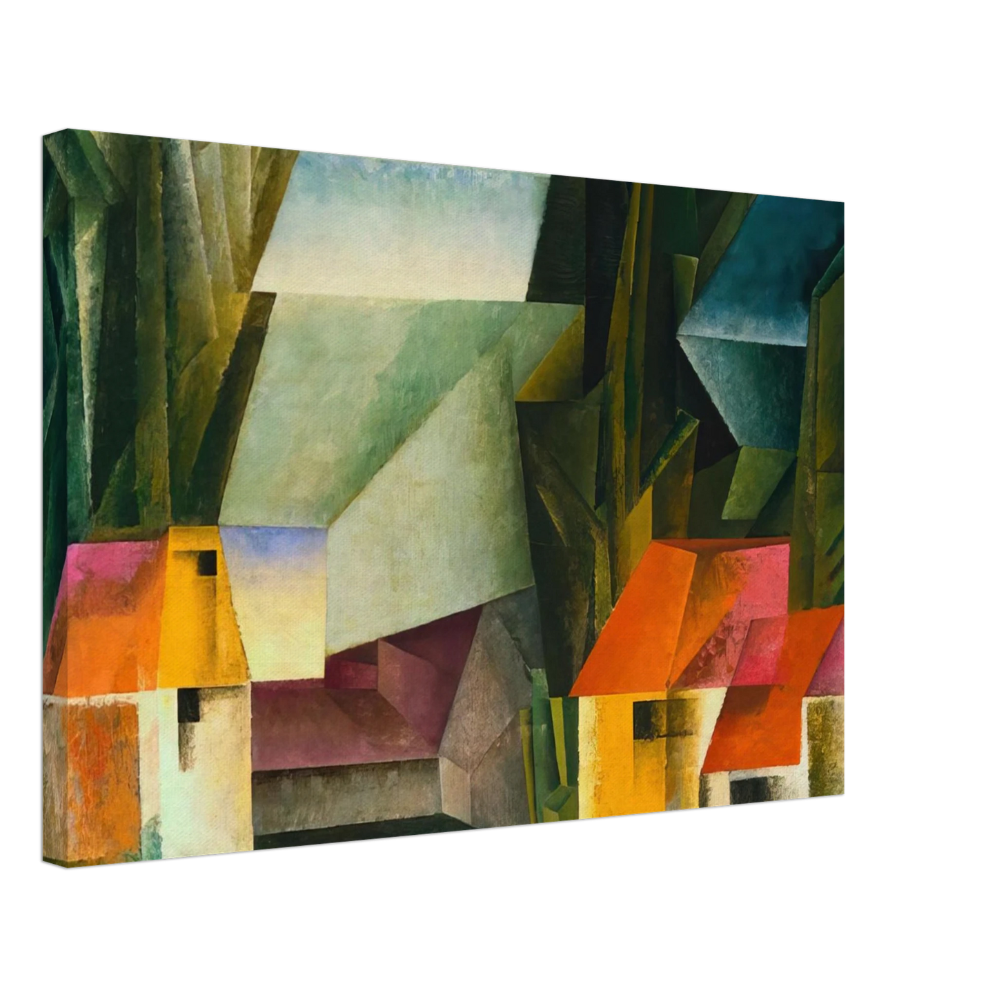 Lyonel Feininger - HOPFGARTEN 1920 Canvas - 40x60 cm / 16x24 inches-canvas