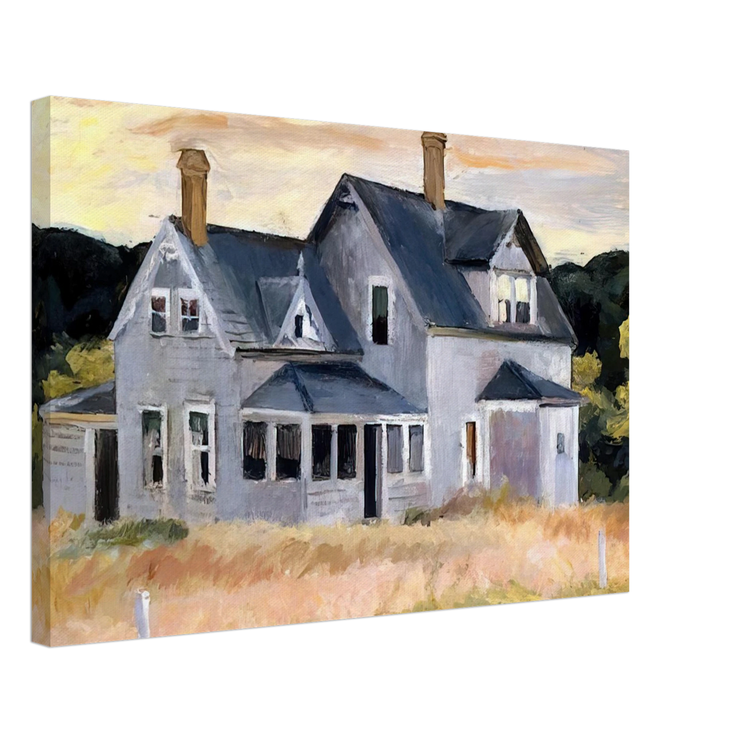 Edward Hopper - House by a Road Canvas - 70x100 cm / 28x40 inches-canvas