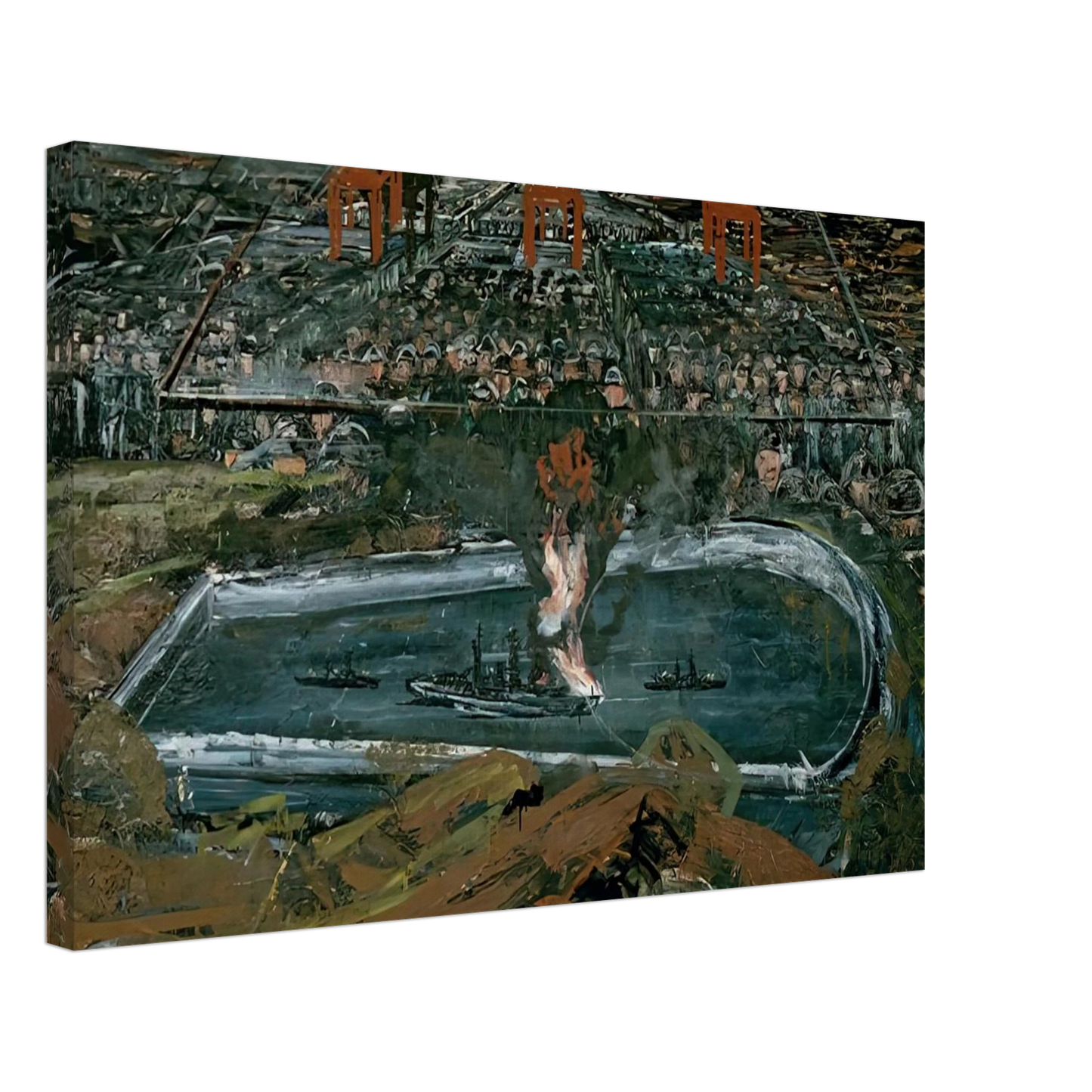 Anselm Kiefer - OPERATION SEA LION 1975 Canvas - 40x60 cm / 16x24 inches-canvas