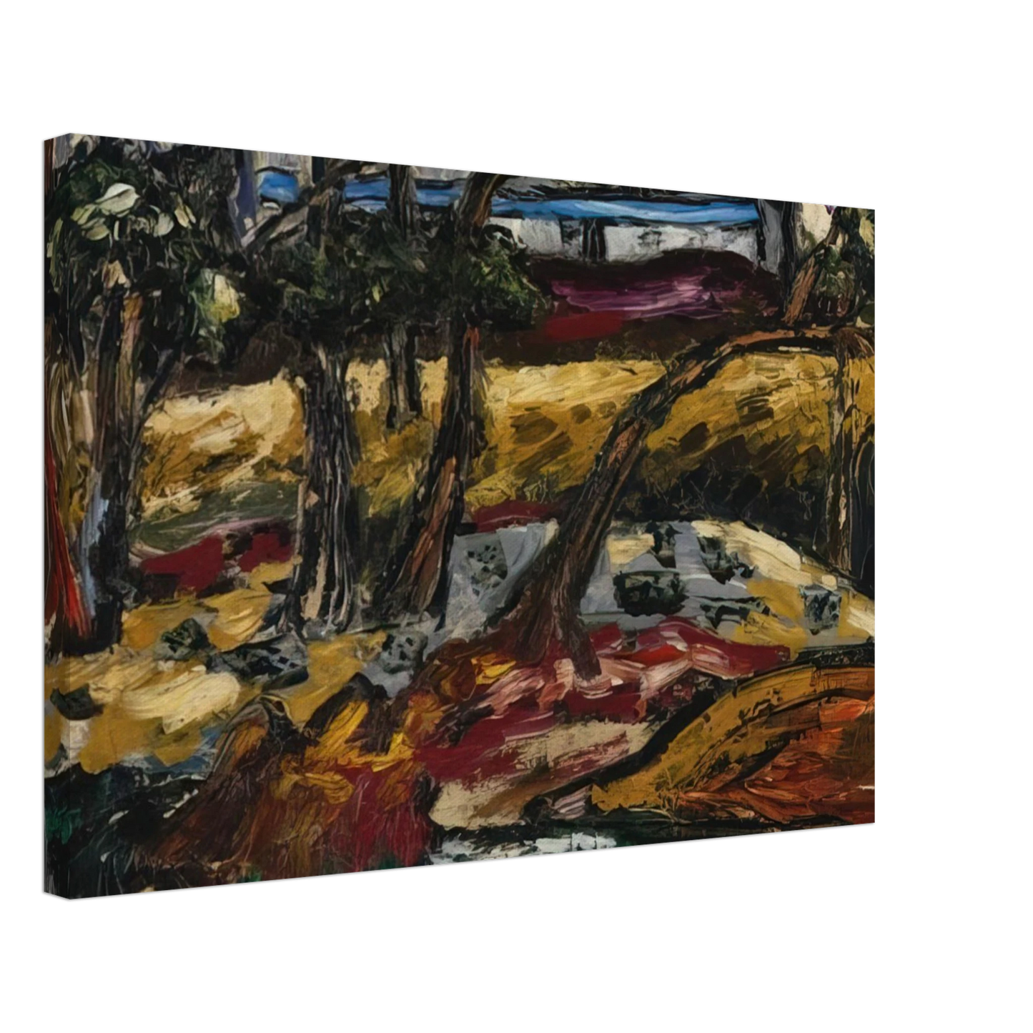 Forrest Bess - Landscape - Expressionism Canvas - 40x60 cm / 16x24 inches-canvas