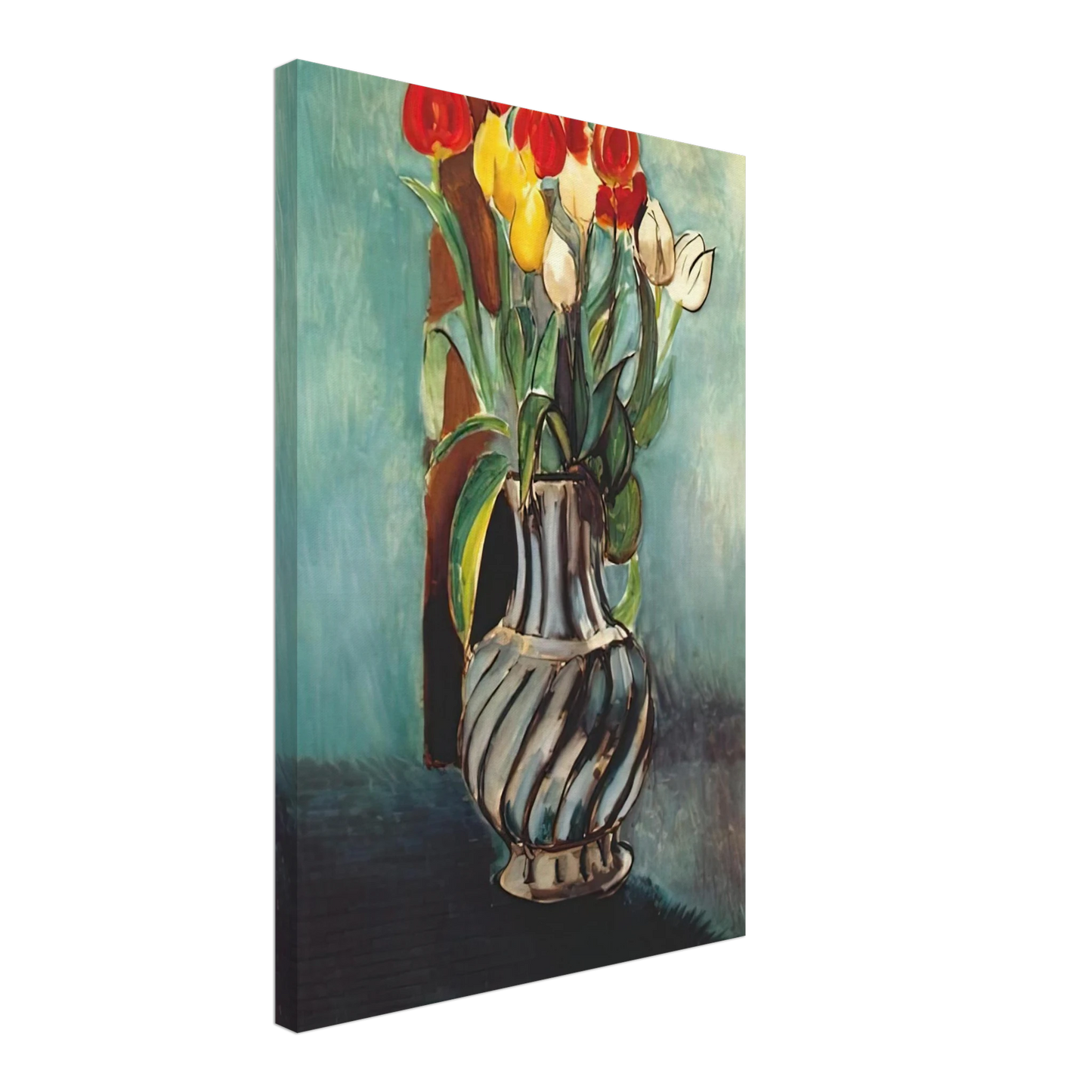 Henri Matisse - ME MYSELF STENDHAL VASE OF TULIPS 1914 Canvas - 70x100 cm / 28x40 inches-canvas