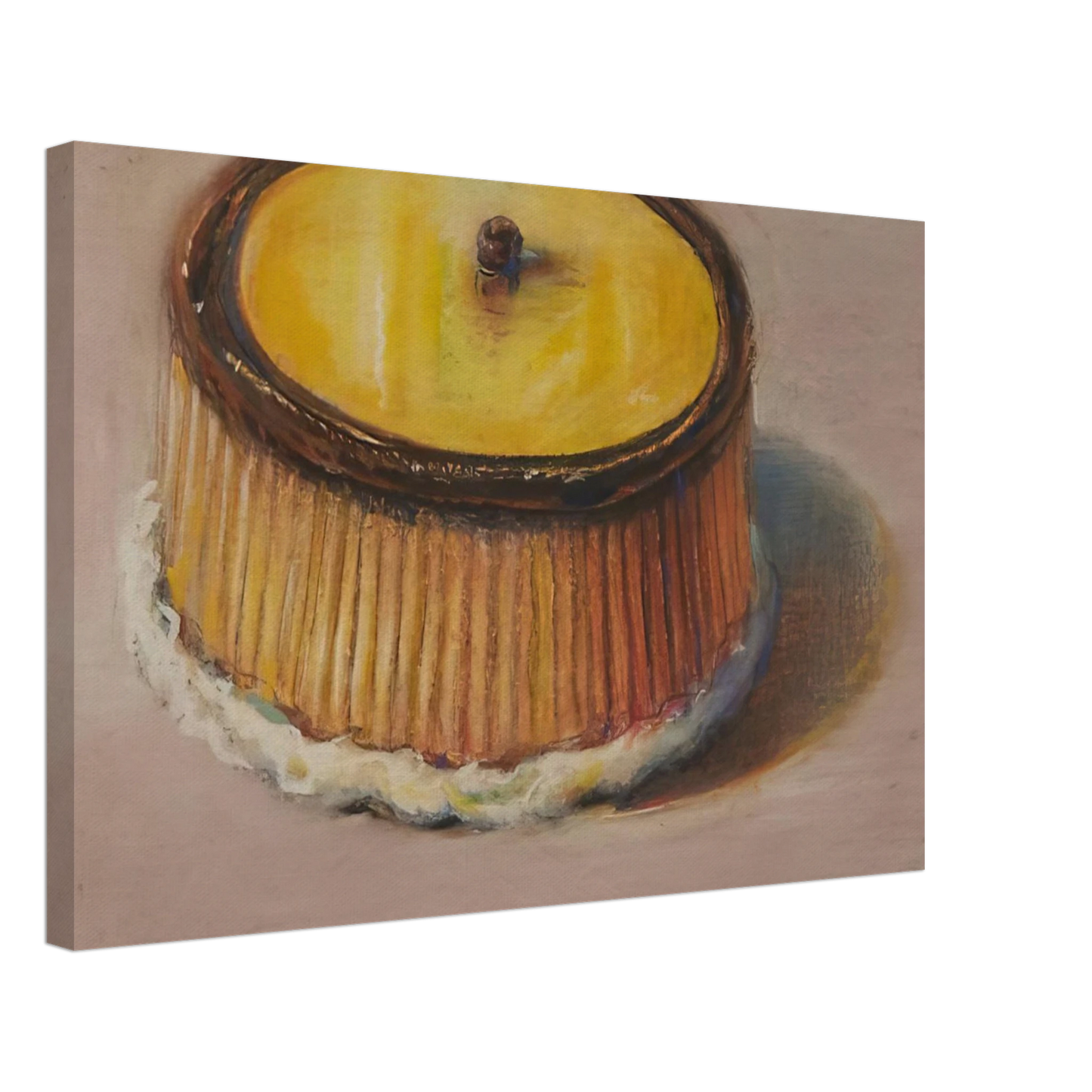 Wayne Thiebaud - Lemon Cake - 1997 Canvas - 40x60 cm / 16x24 inches-canvas