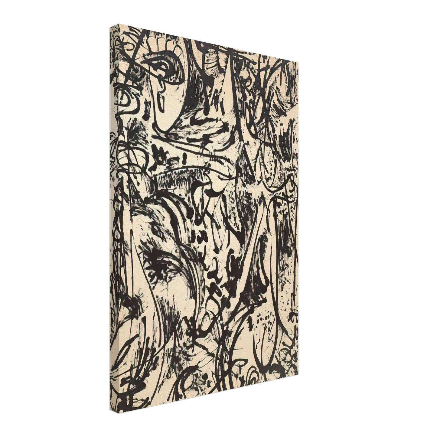 Jackson Pollock - ECHO 1951 Canvas - 40x60 cm / 16x24 inches-canvas