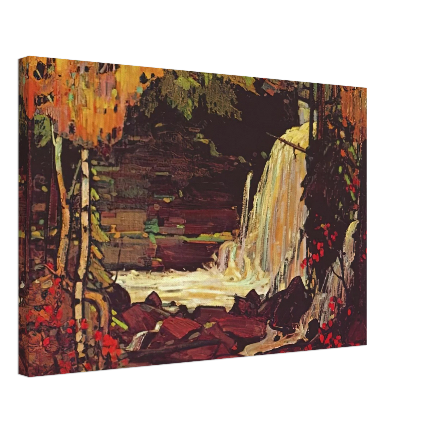 Tom Thomson - WOODLAND WATERFALL 1916 Canvas - 40x60 cm / 16x24 inches-canvas
