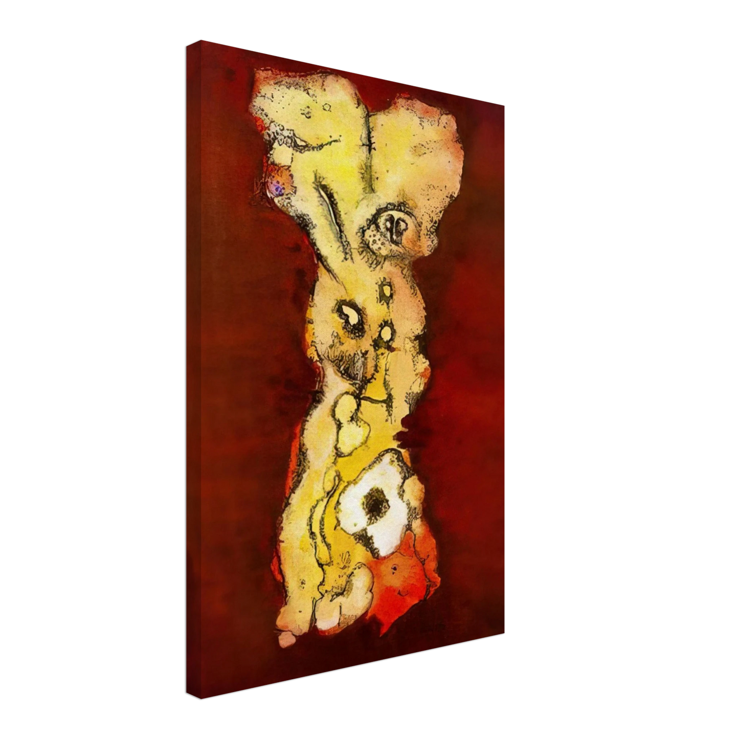 Wols - Columna de figura grotescas - Art Informel Canvas - 40x60 cm / 16x24 inches-canvas