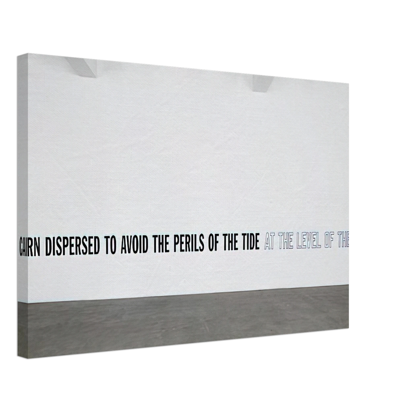 Lawrence Weiner - A Cairn Dispersed... - 2008 Canvas - 70x100 cm / 28x40 inches-canvas