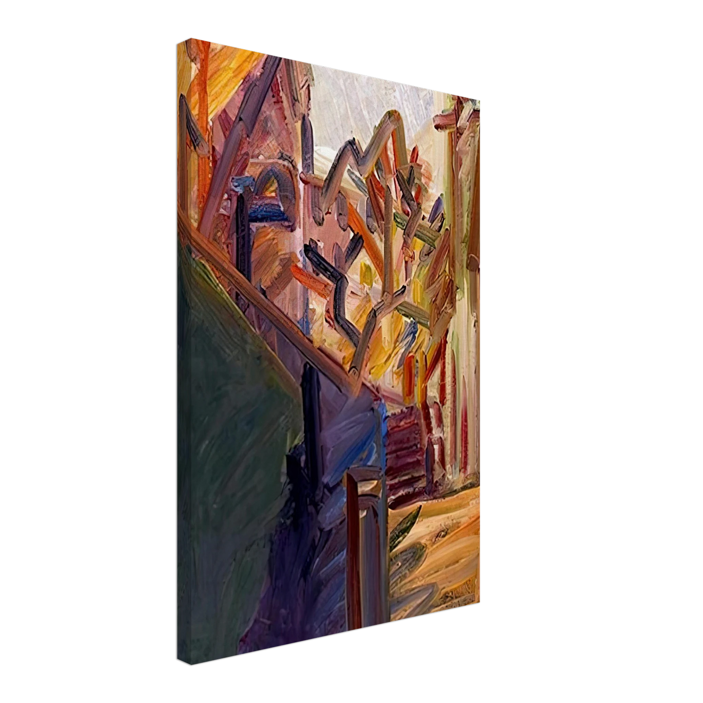 Frank Auerbach - ALBERO DI FRONTE 1 Canvas - 70x100 cm / 28x40 inches-canvas