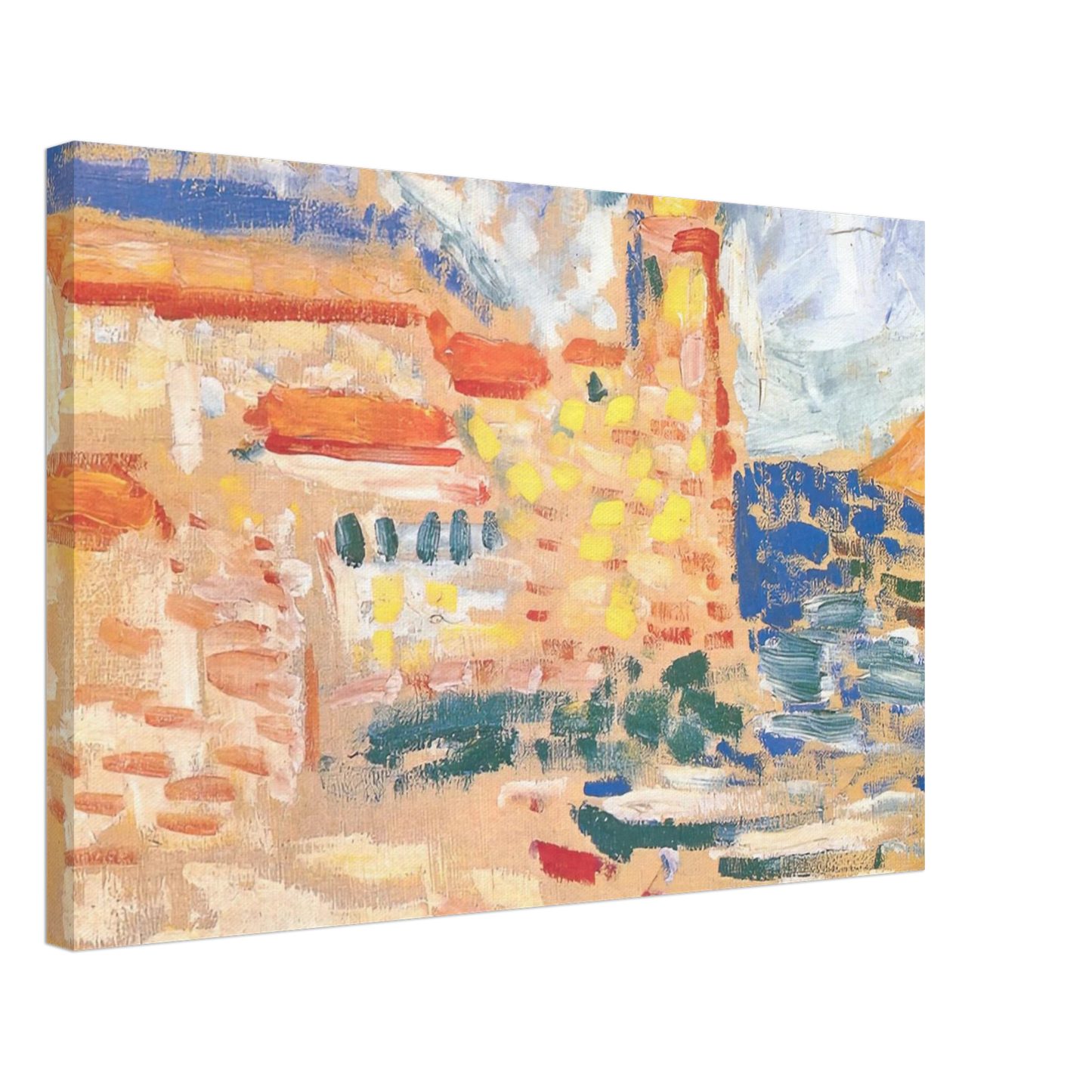 Henri Matisse - VIEW OF COLLIOURE WITH CHURCH 1905 Canvas - 40x60 cm / 16x24 inches-canvas