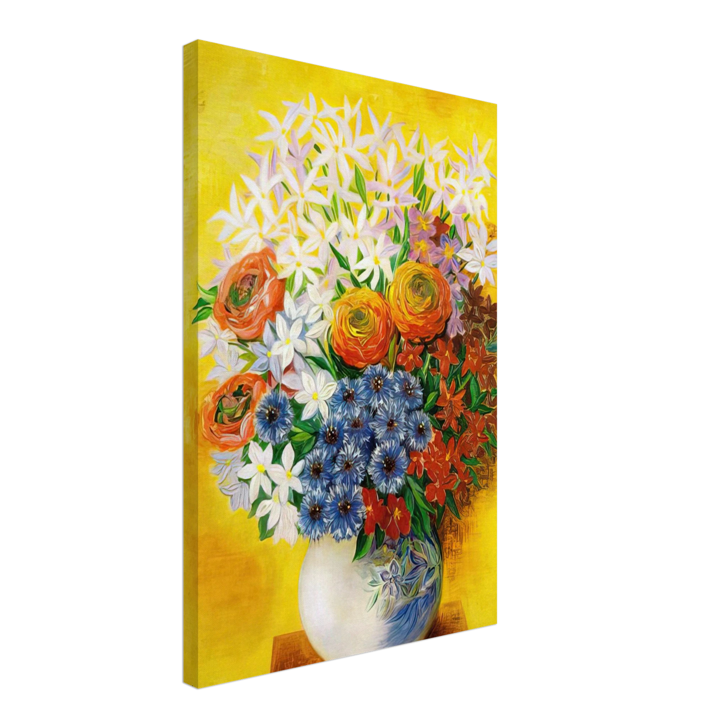 Moise Kisling - BOUQUET OF VARIOUS FLOWERS Canvas - 70x100 cm / 28x40 inches-canvas