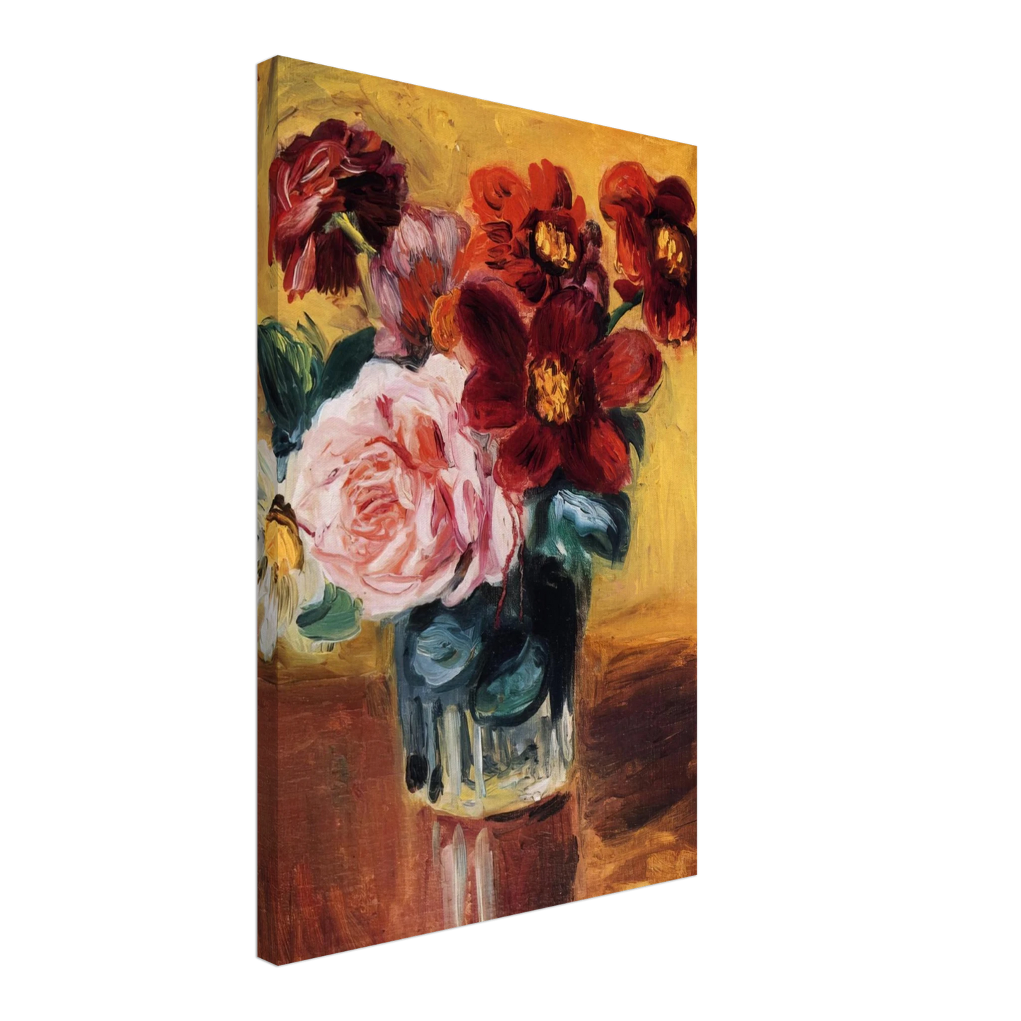 Pierre-Auguste Renoir - Flowers in a Vase Canvas - 70x100 cm / 28x40 inches-canvas