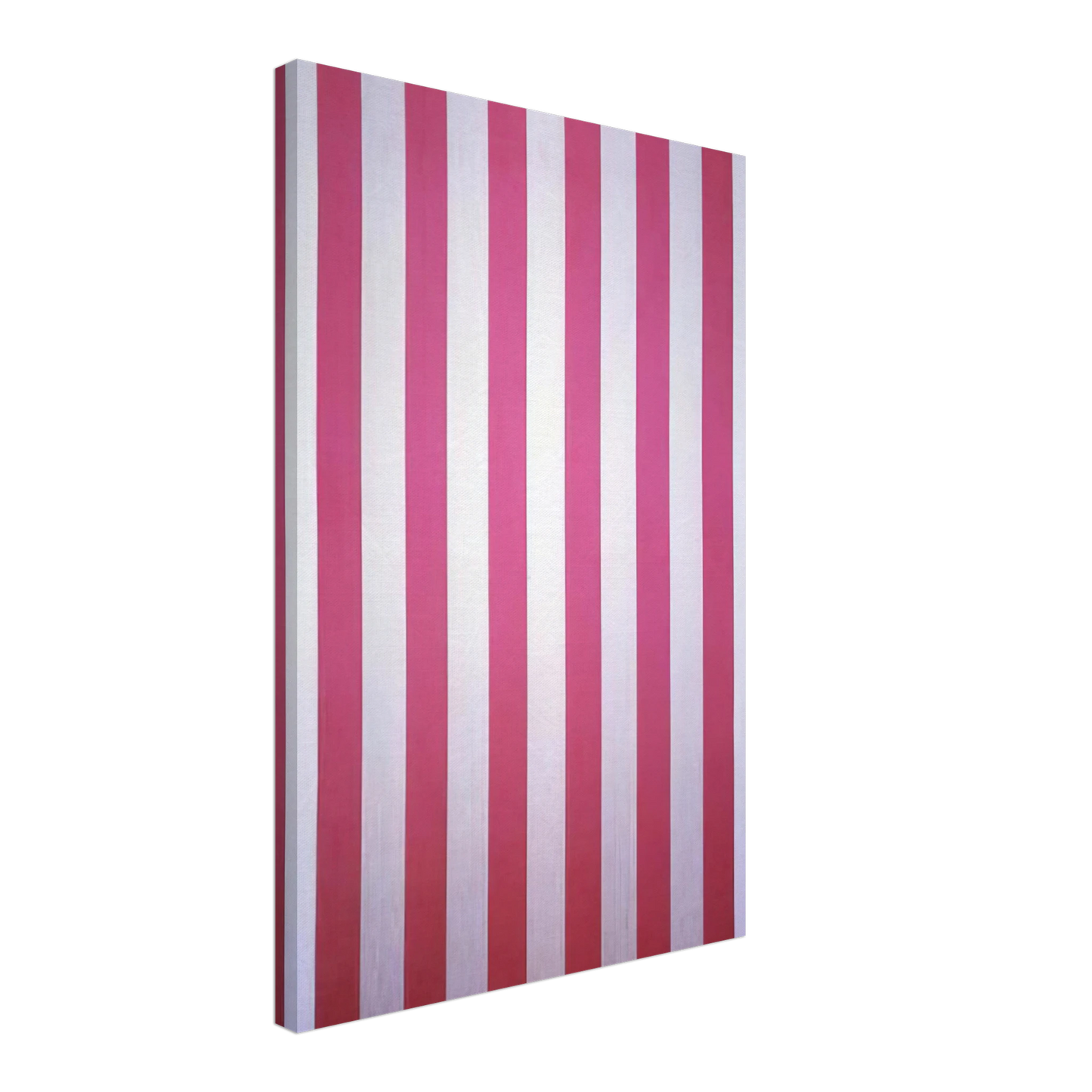 Daniel Buren - Peinture acrylique blanche sur tissu raye blanc et rouge - 1970 Canvas - 40x60 cm / 16x24 inches-canvas