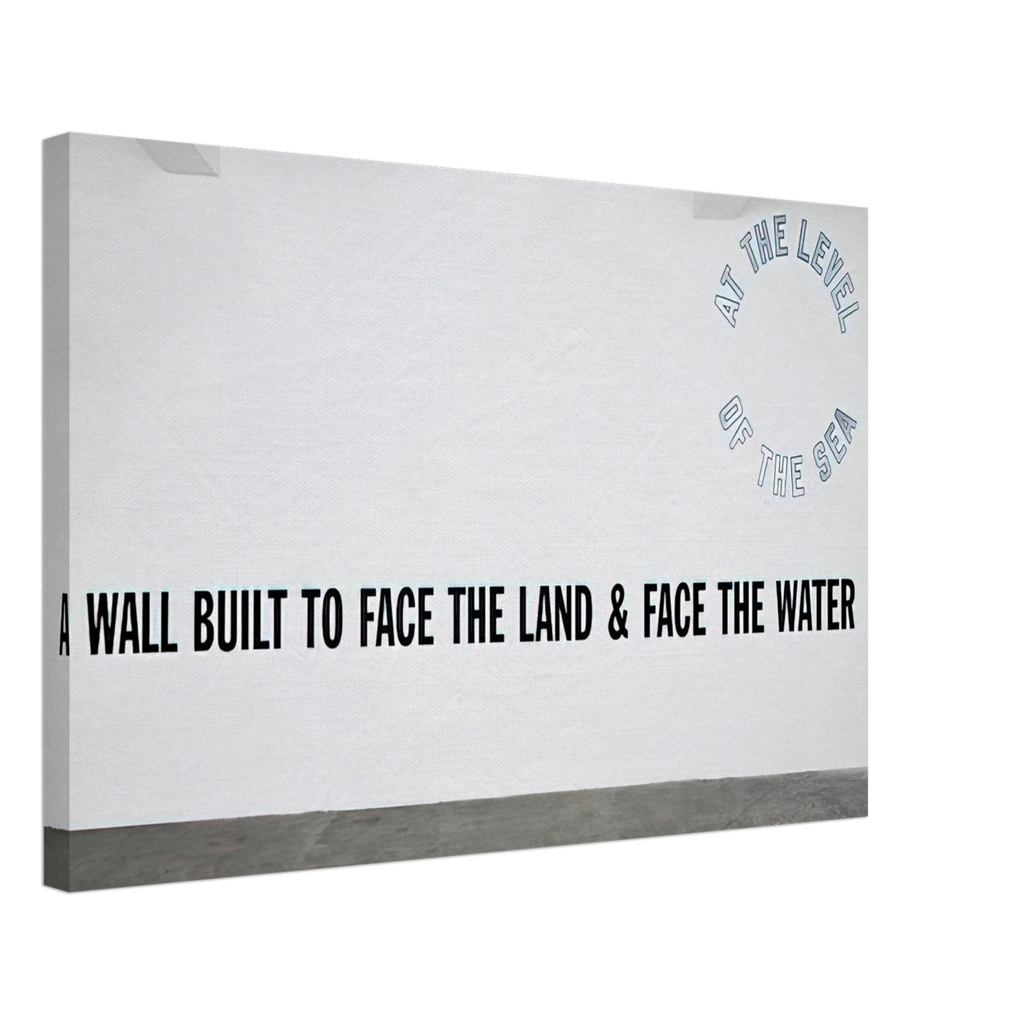 Lawrence Weiner - A Wall Built... - 2008 Canvas - 70x100 cm / 28x40 inches-canvas