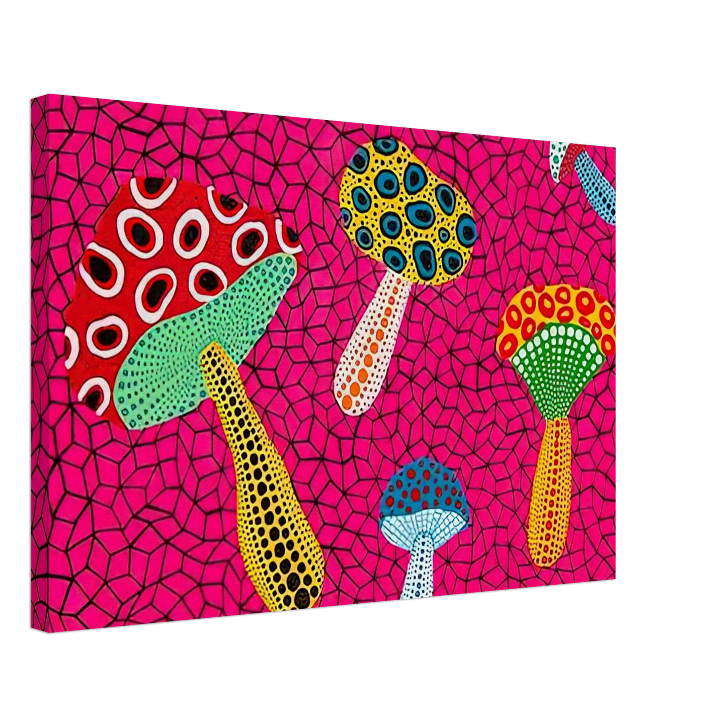 Yayoi Kusama - MUSHROOMS 1995 Canvas - 70x100 cm / 28x40 inches-canvas