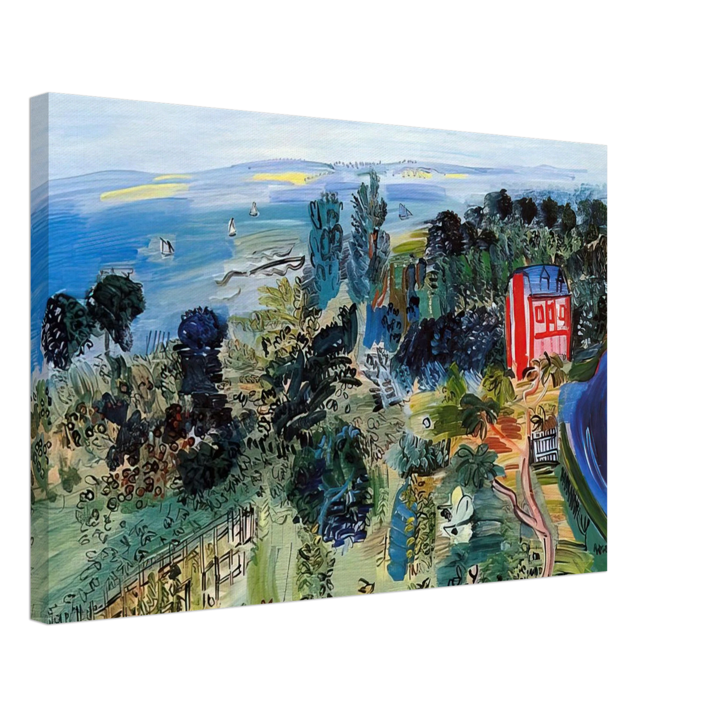 Raoul Dufy - VILLERVILLE Canvas - 40x60 cm / 16x24 inches-canvas