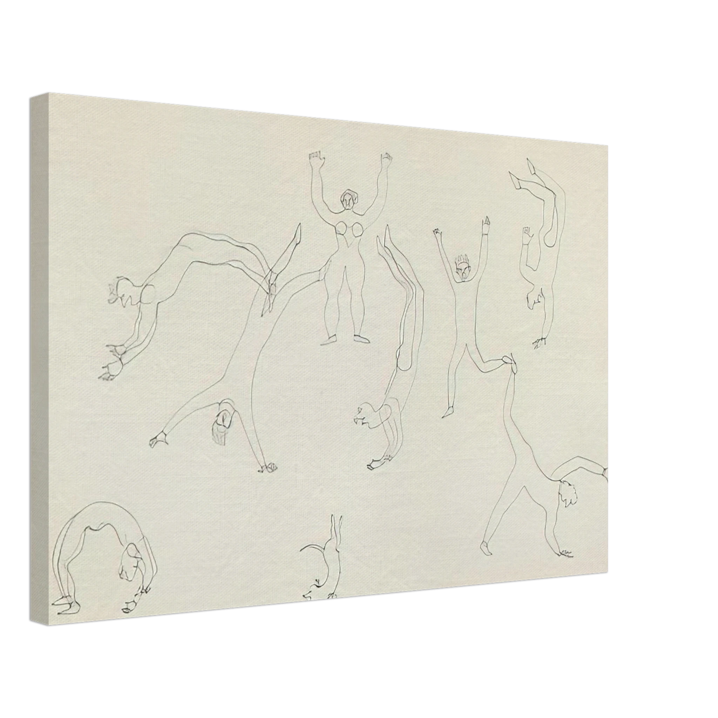 Alexander Calder - THE TUMBLERS II 1931 Canvas - 40x60 cm / 16x24 inches-canvas