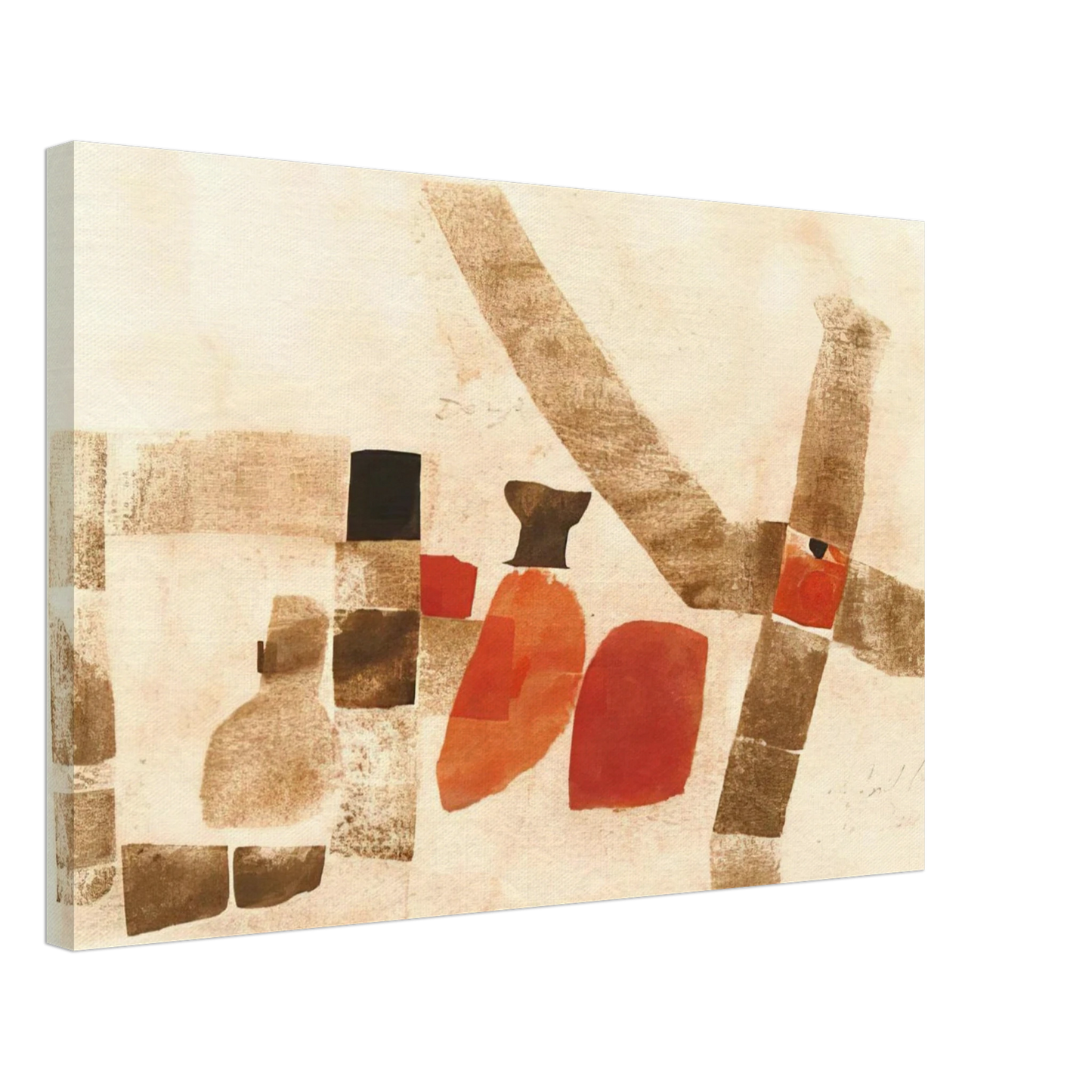 Julius Bissier - Dongo - 1964 Canvas - 70x100 cm / 28x40 inches-canvas