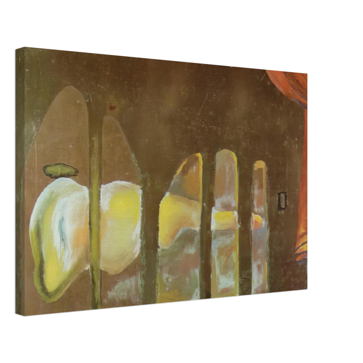 Salvador Dali - GREAT TAPEWORM MASTURBATOR APPEARS BEHIND ARCADES Canvas - 40x60 cm / 16x24 inches-canvas