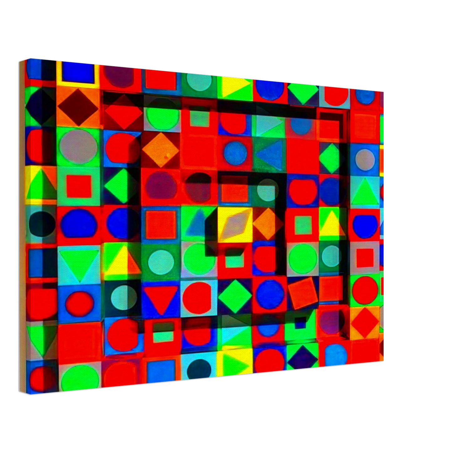 Victor Vasarely - Folklore - 1963 Canvas - 70x100 cm / 28x40 inches-canvas