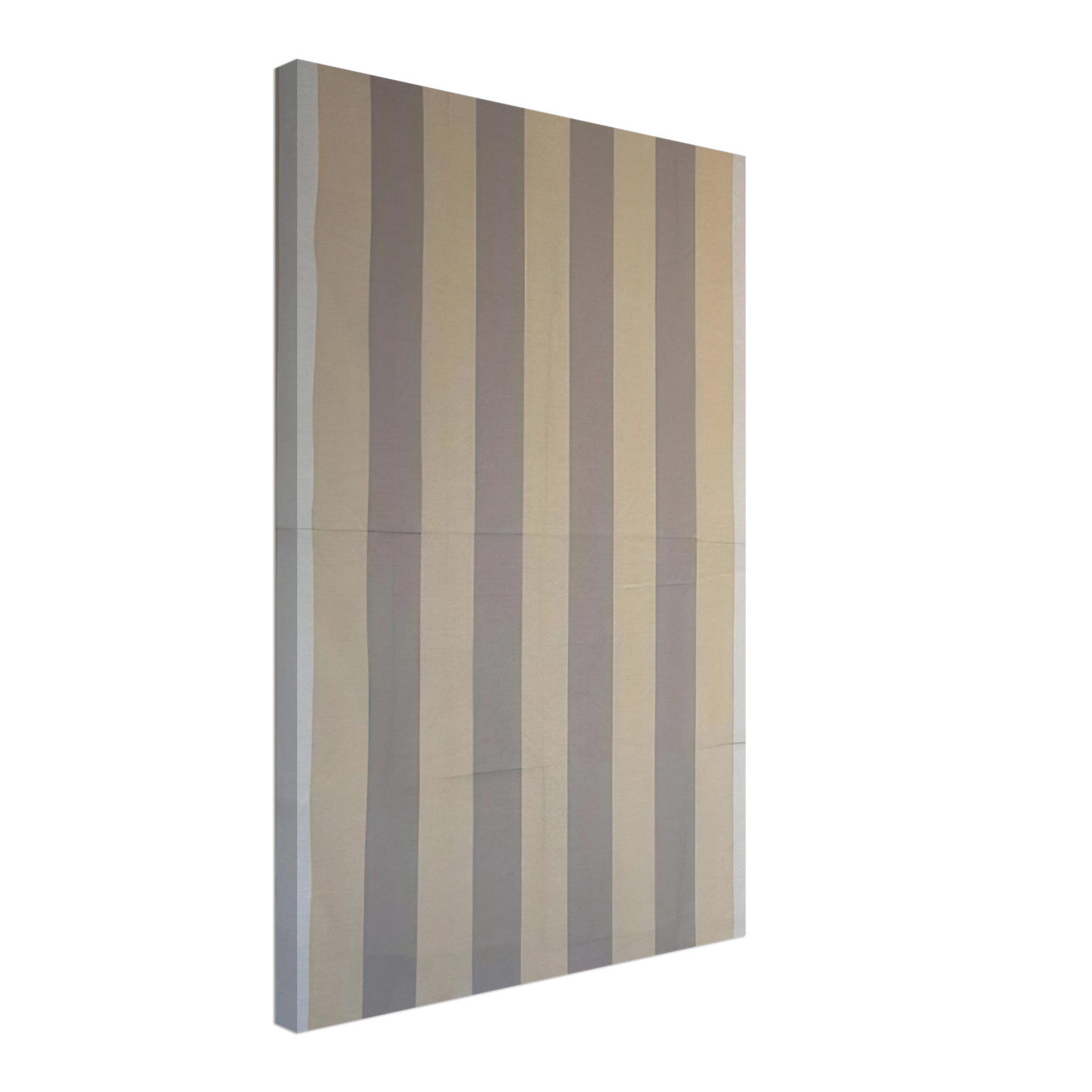 Daniel Buren - Peinture acrylique blanche sur tissu raye blanc et gris clair - 1967 Canvas - 70x100 cm / 28x40 inches-canvas