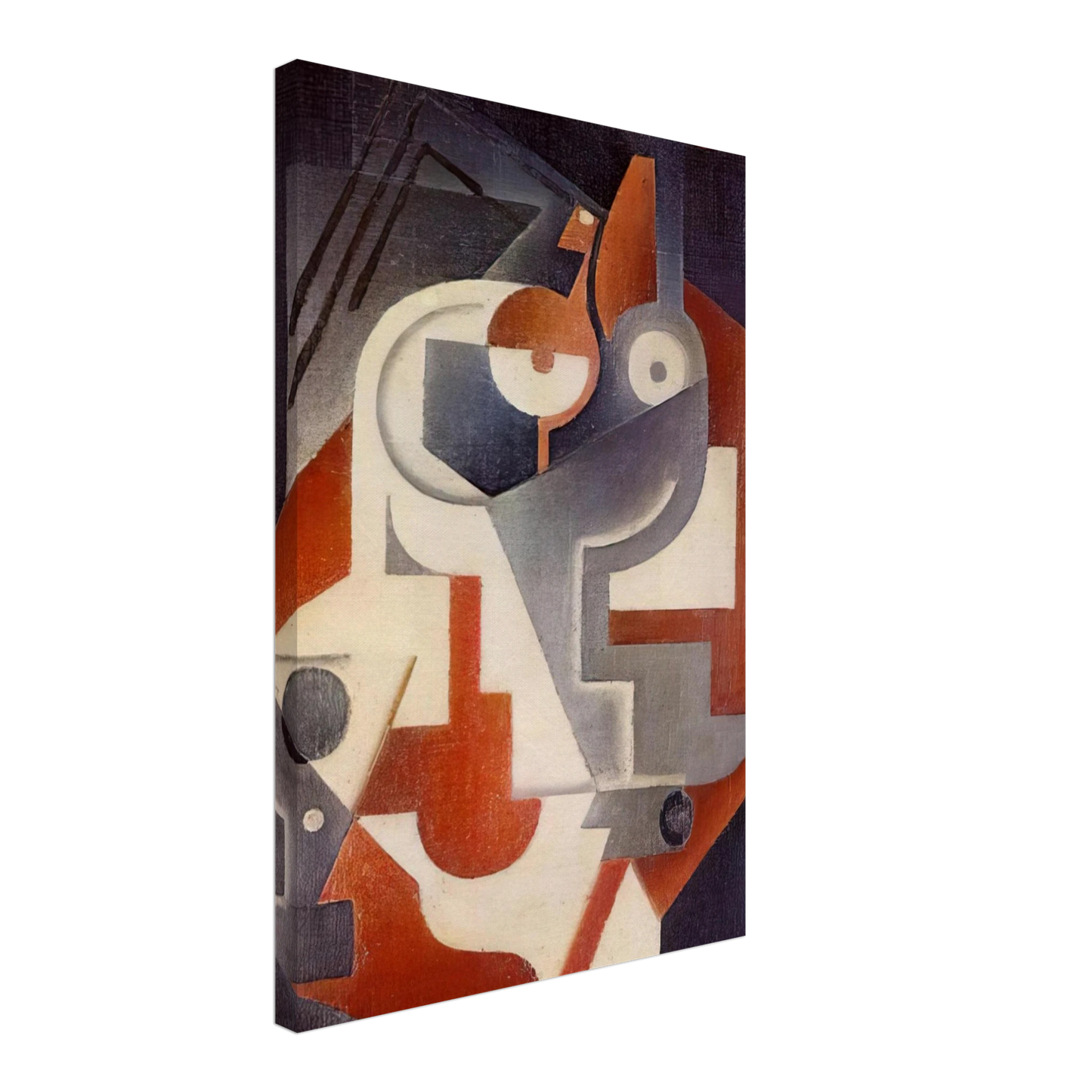 Juan Gris - NEWSPAPER GLASS AND PEAR 1917 Canvas - 70x100 cm / 28x40 inches-canvas