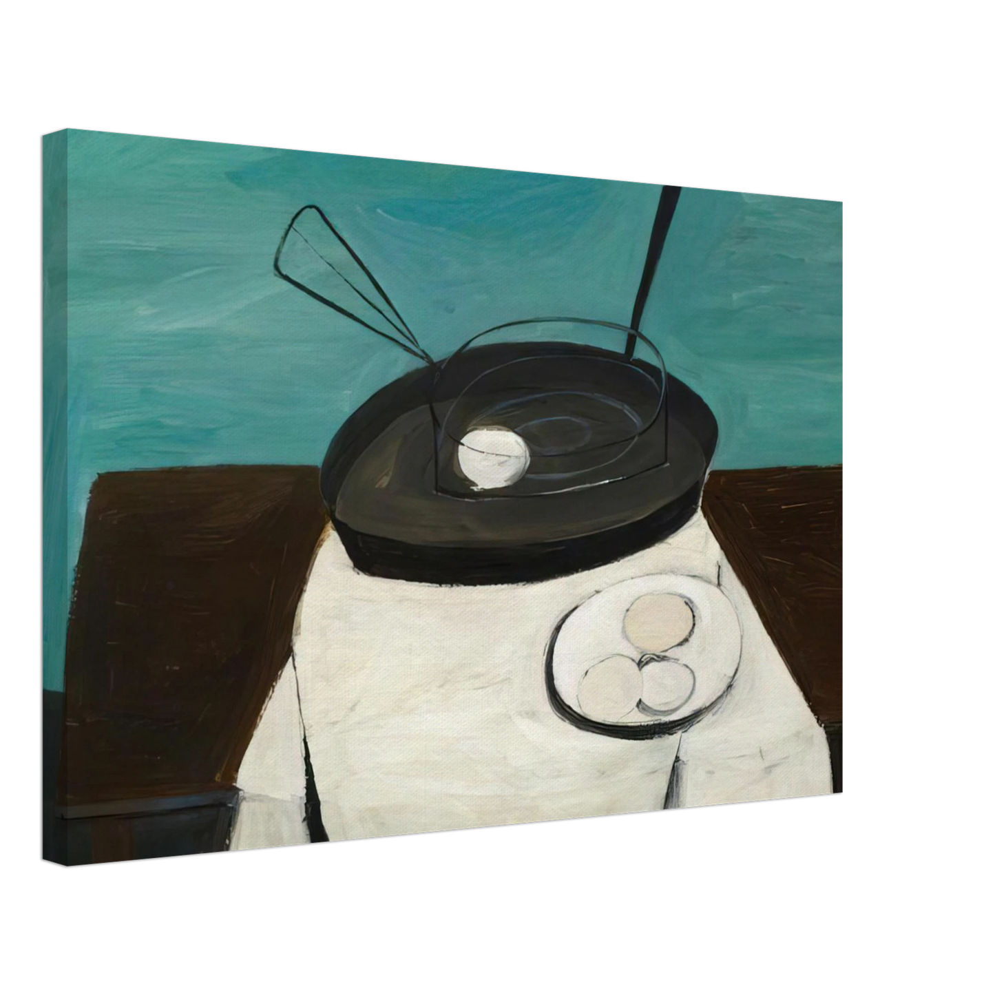 William Scott - Frying Pan and Basket - 1948 Canvas - 70x100 cm / 28x40 inches-canvas