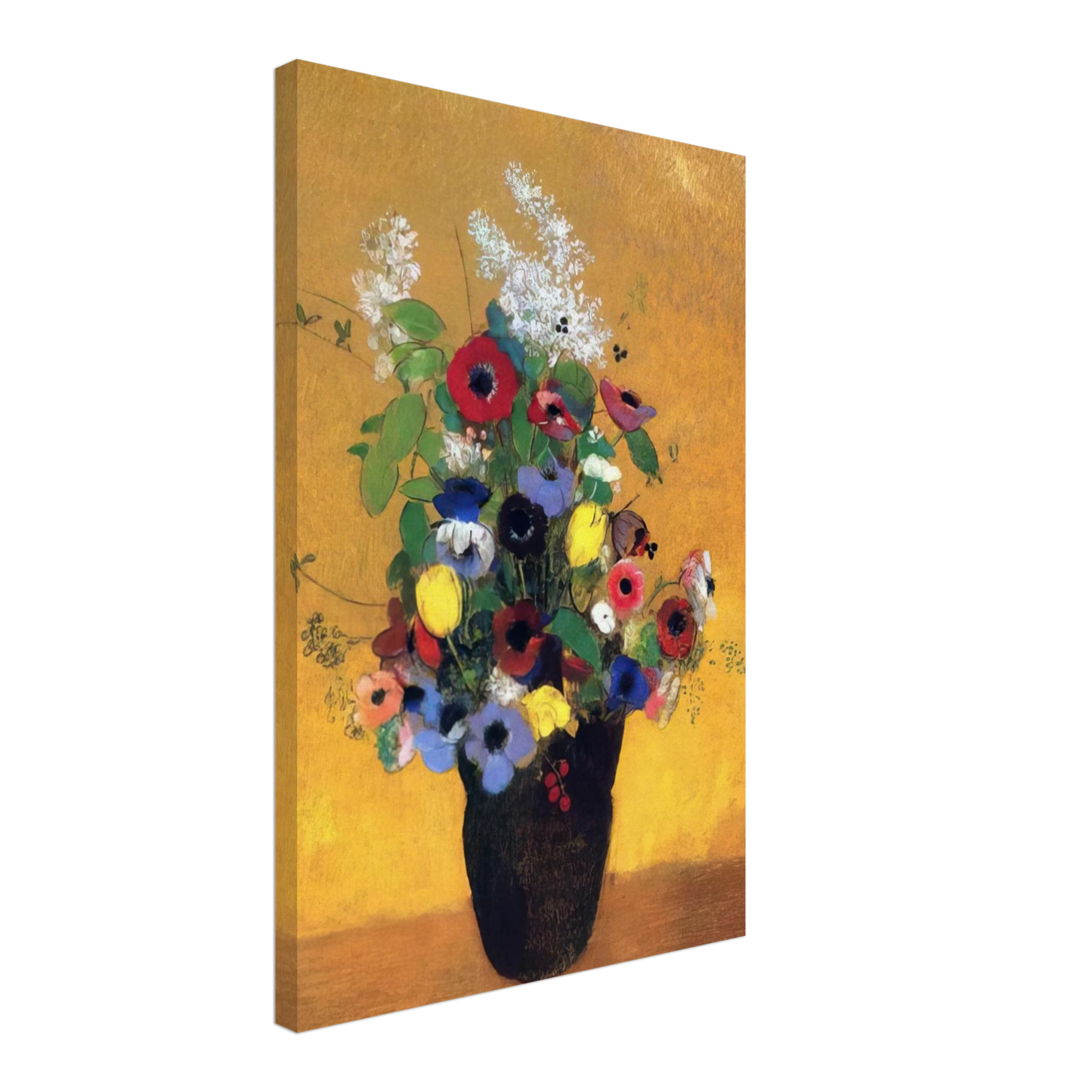 Odilon Redon - FLOWERS 2 Canvas - 70x100 cm / 28x40 inches-canvas