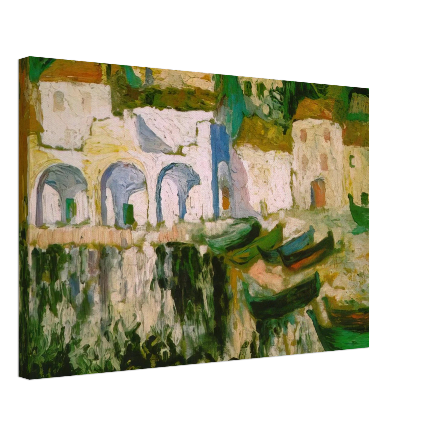 Salvador Dali - VIEW OF PORTDOGUE PORT ALUGER Canvas - 70x100 cm / 28x40 inches-canvas