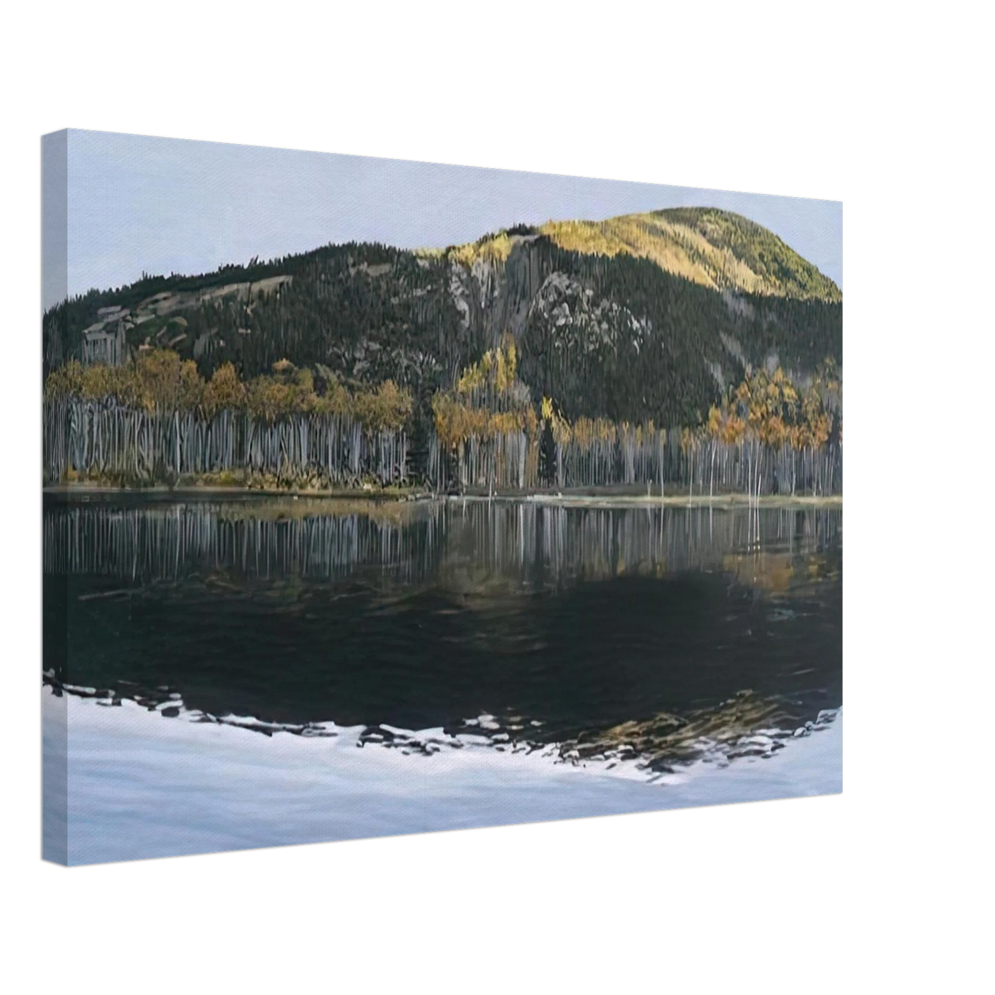 Richard Estes - BEAVER DAM POND ACADIA NATIONAL PARK 2009 Canvas - 70x100 cm / 28x40 inches-canvas