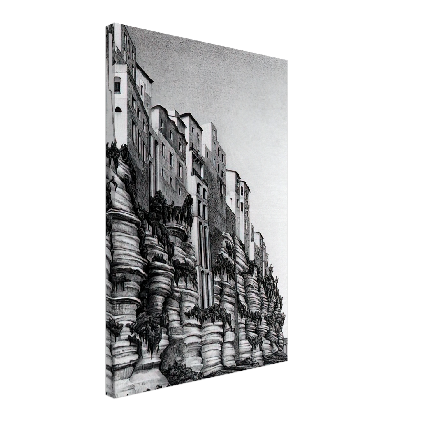 MC Escher - TROPEA CALABRIA Canvas - 40x60 cm / 16x24 inches-canvas