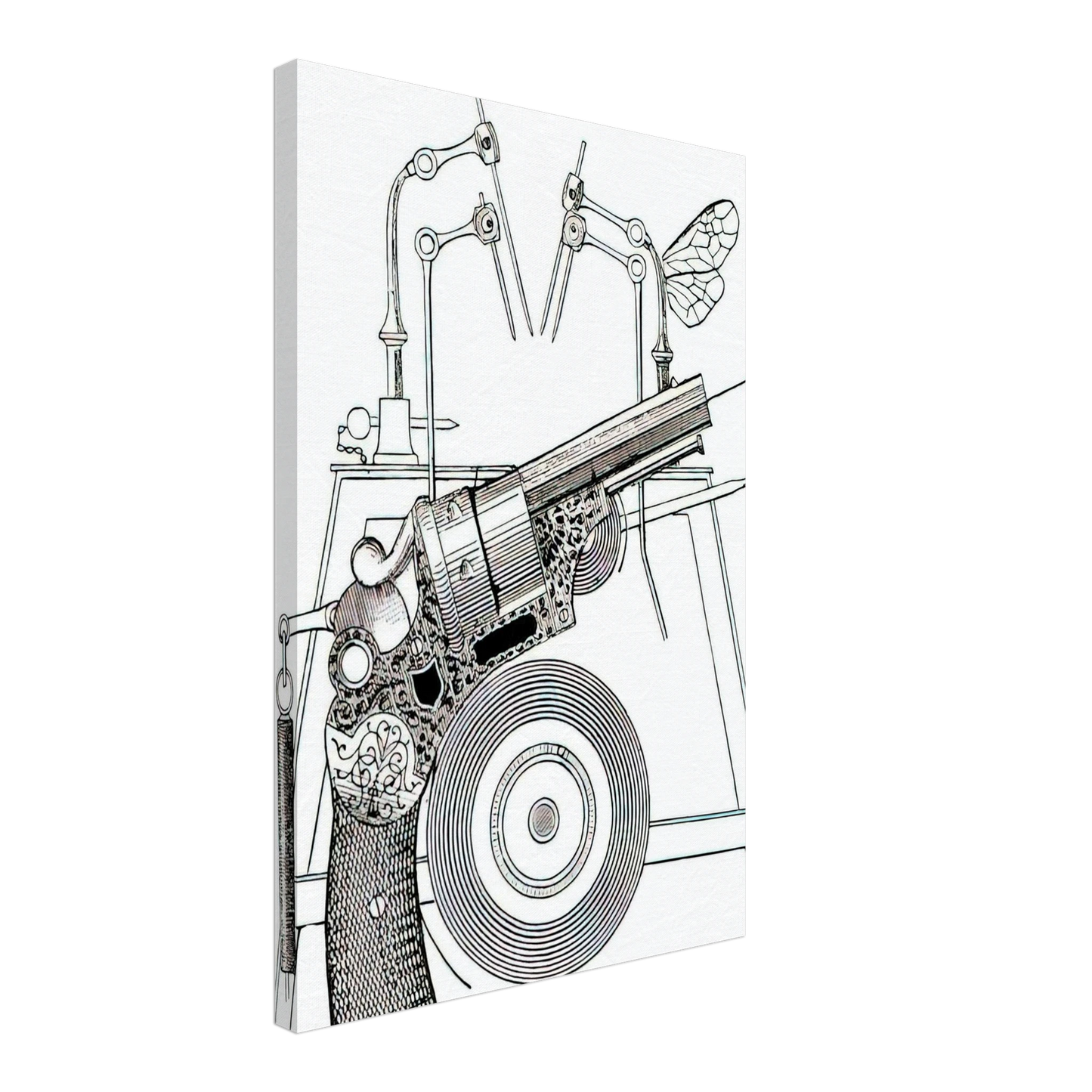 Max Ernst - The Harmonious Fagot Illustration for The Misfortunes of the Immortals Canvas - 40x60 cm / 16x24 inches-canvas