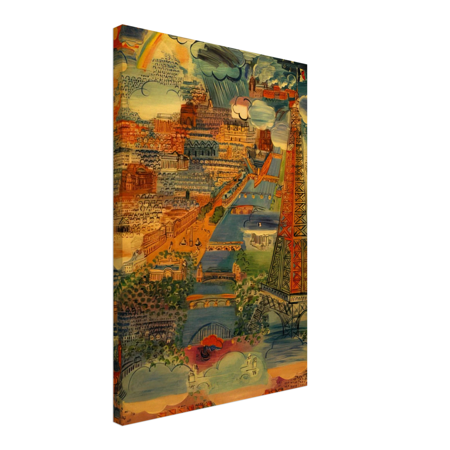 Raoul Dufy - PARIS 1934 Canvas - 40x60 cm / 16x24 inches-canvas