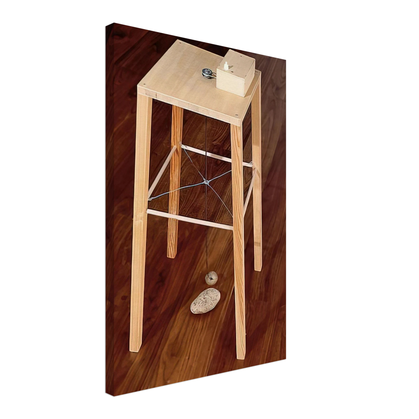 Sigmar Polke - APPARATUS WHEREBY ONE POTATO CAN ORBIT ANOTHER 1969 Canvas - 70x100 cm / 28x40 inches-canvas