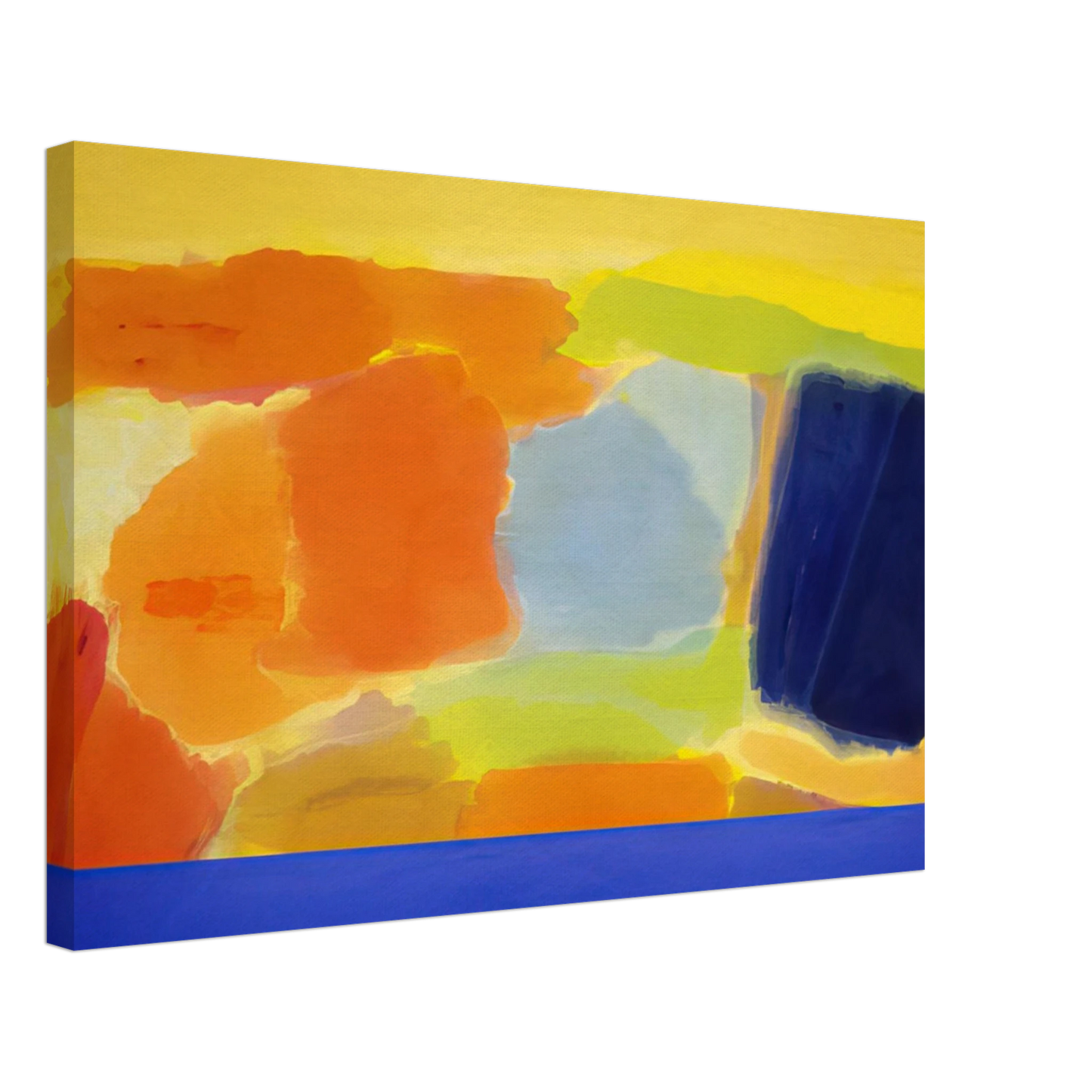 Ronnie Landfield - Captain Blue - 1979 Canvas - 40x60 cm / 16x24 inches-canvas