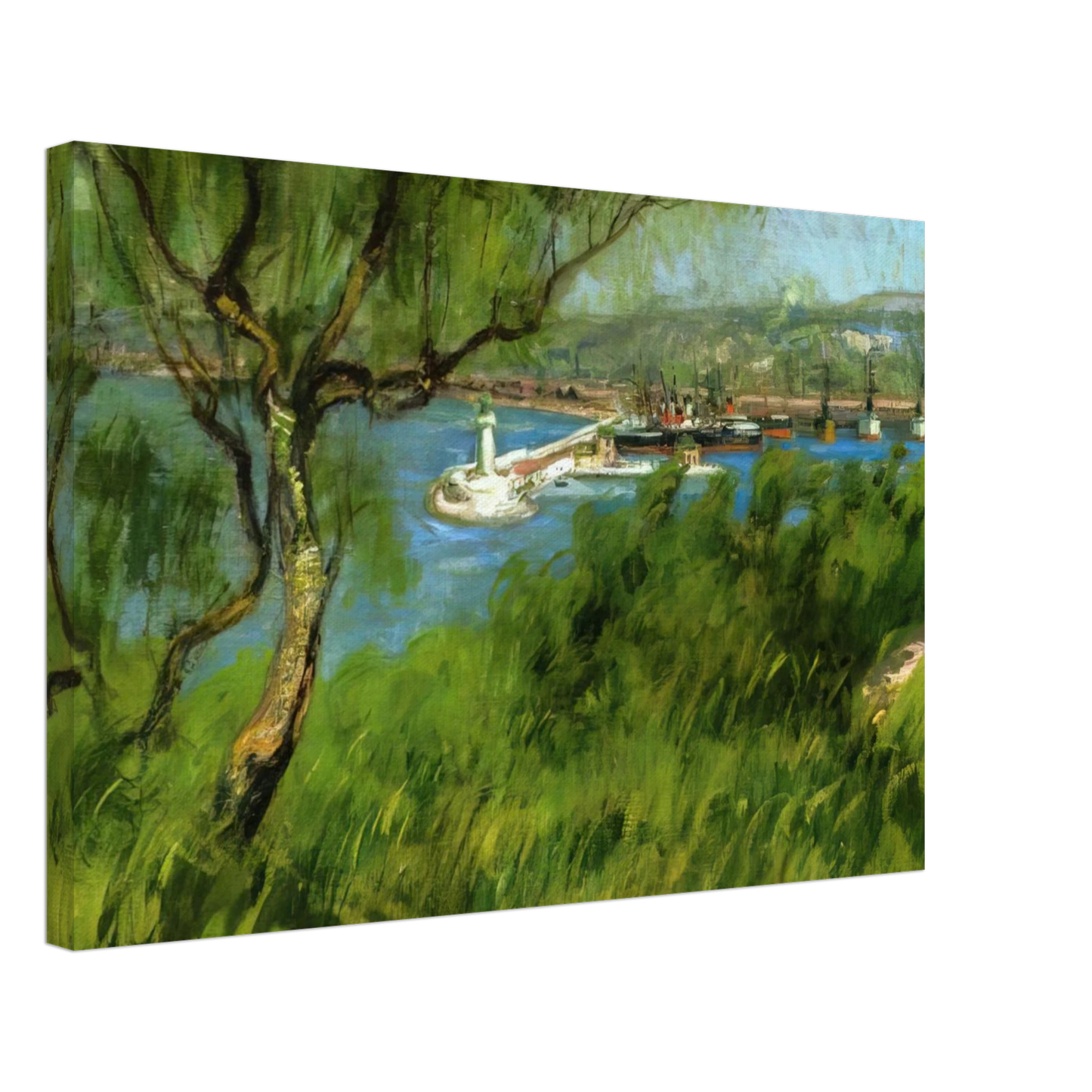 Raoul Dufy - VIEW OF A PORT Canvas - 70x100 cm / 28x40 inches-canvas