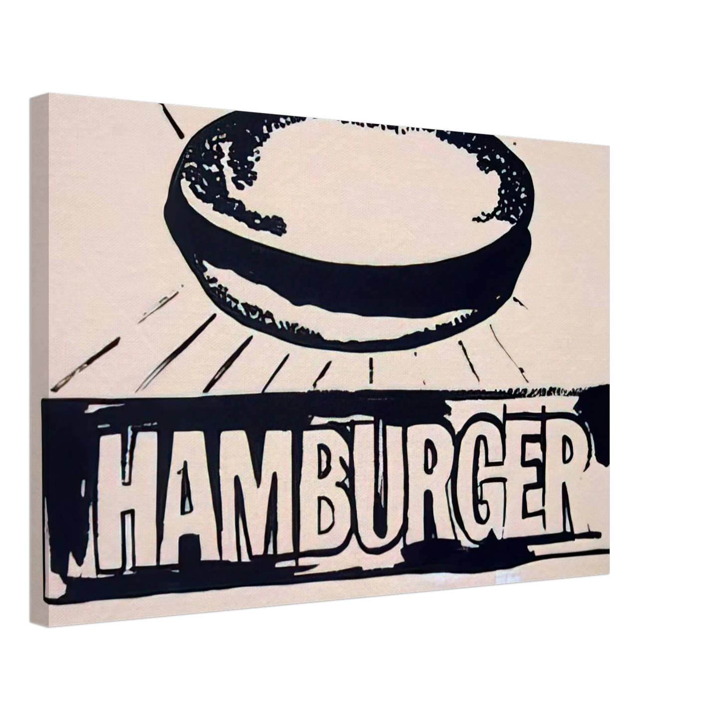 Andy Warhol - Hamburger beige Canvas - 70x100 cm / 28x40 inches-canvas