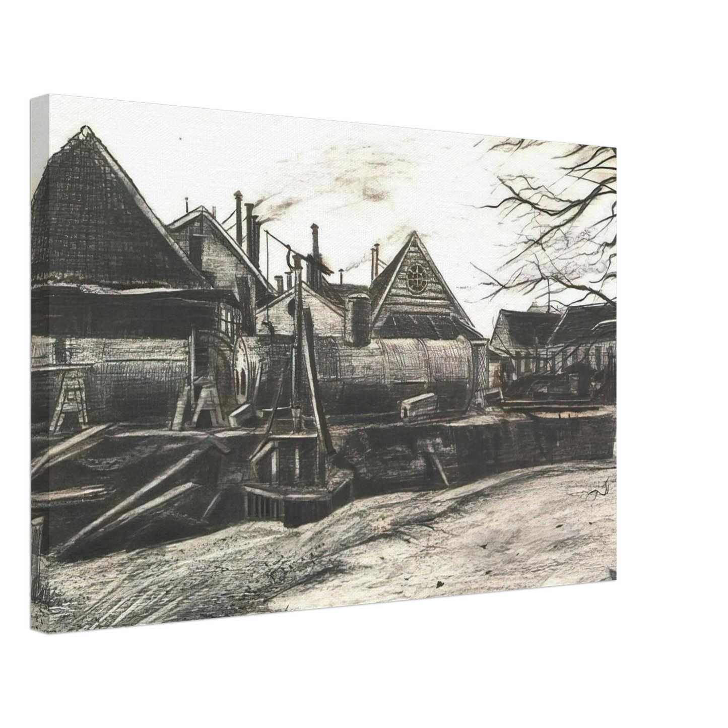 Vincent van Gogh - Factory Canvas - 40x60 cm / 16x24 inches-canvas