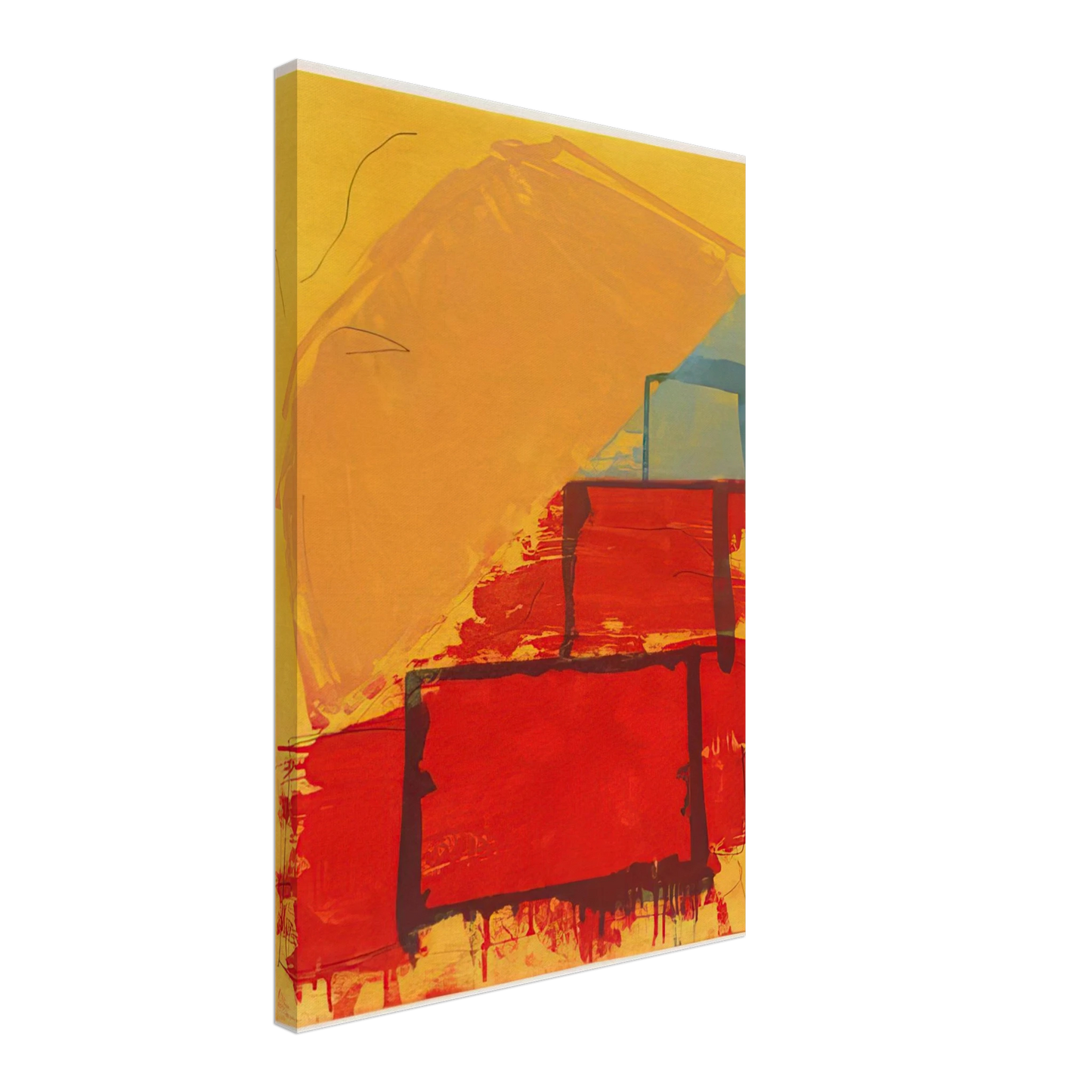 John Hoyland - Trickster - 1979 Canvas - 40x60 cm / 16x24 inches-canvas