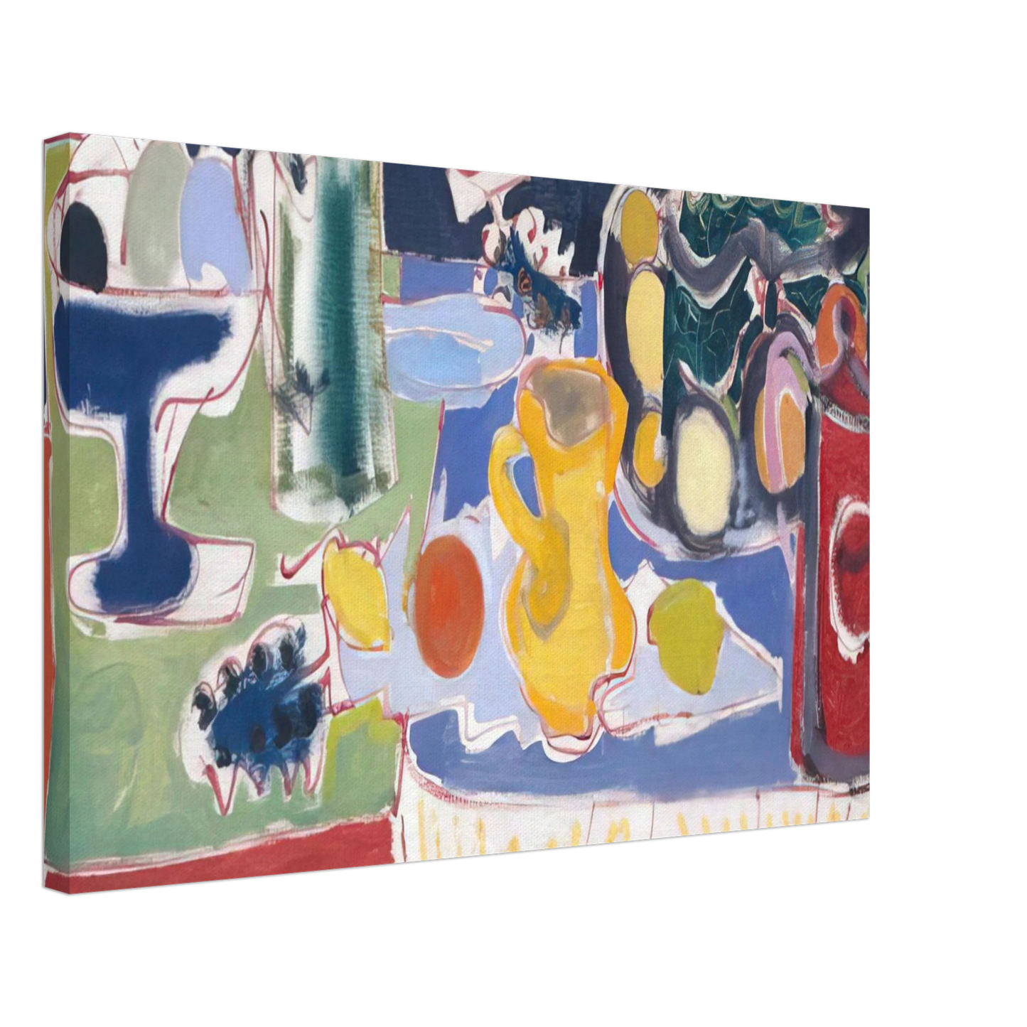 Patrick Heron - The Long Table with Fruit - 1949 Canvas - 70x100 cm / 28x40 inches-canvas