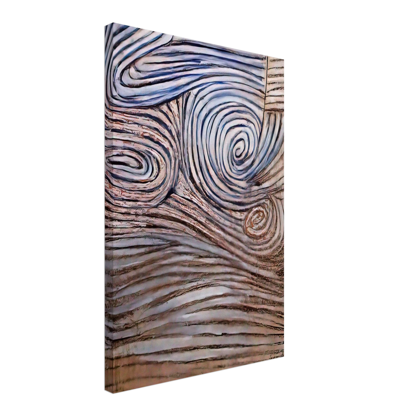 Victor Pasmore - Spiral Motif in White, Black and Indigo - 1951 Canvas - 70x100 cm / 28x40 inches-canvas