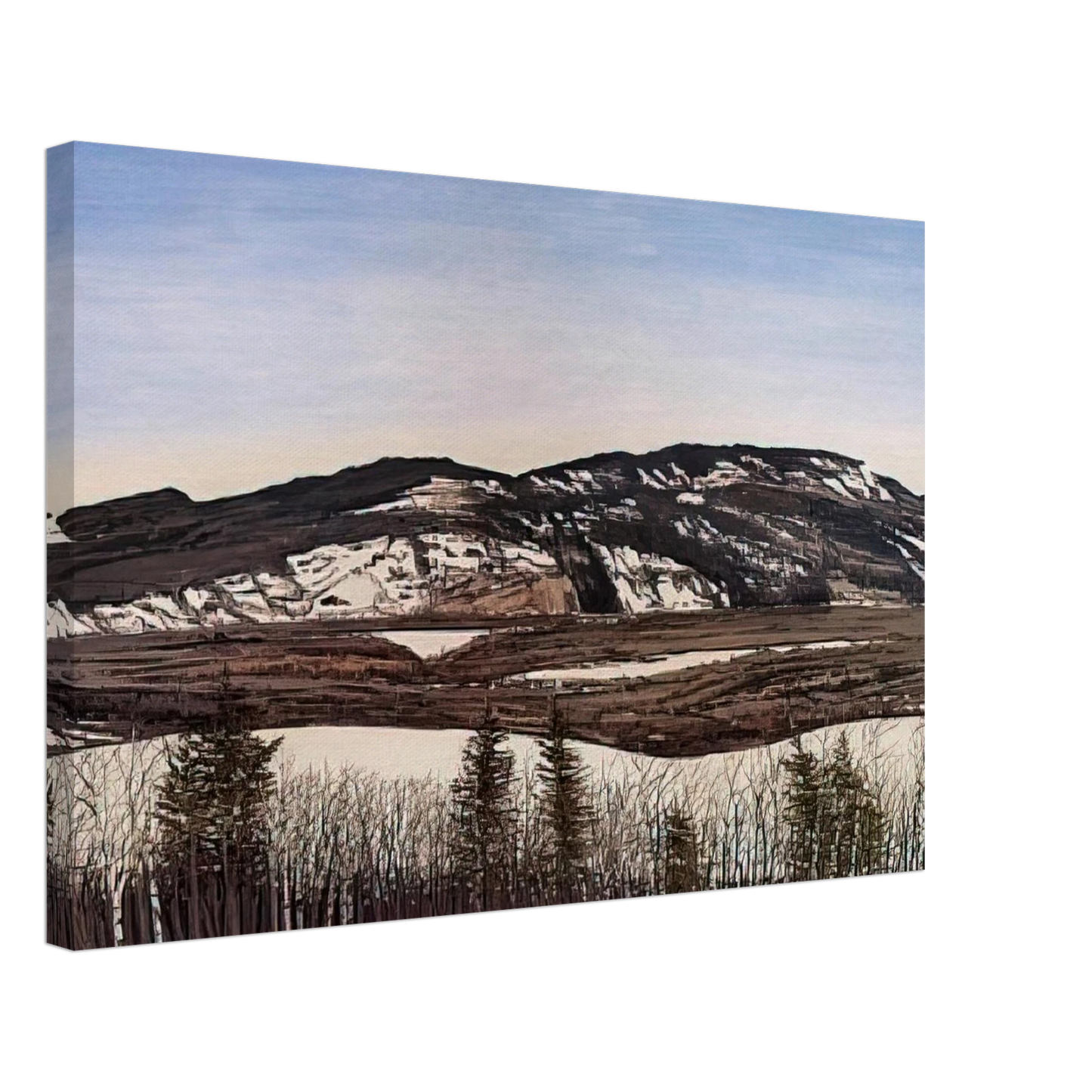 Neil Welliver - Hope to Megunticook - 1992 Canvas - 40x60 cm / 16x24 inches-canvas