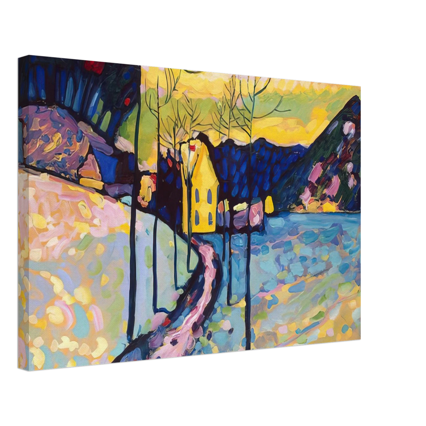 Wassily Kandinsky - WINTER LANDSCAPE 1909 Canvas - 40x60 cm / 16x24 inches-canvas