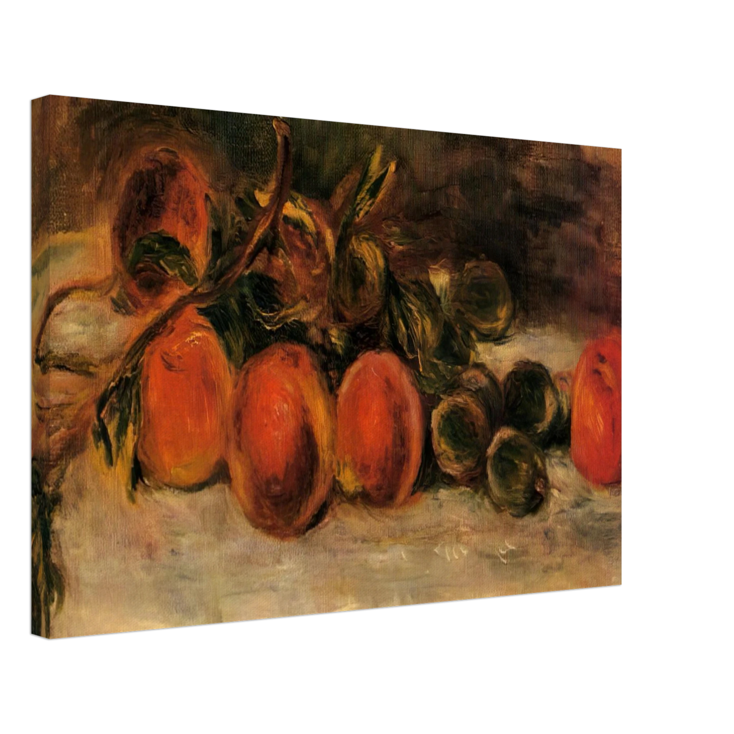 Pierre-Auguste Renoir - Still Life with Peaches and Chestnuts Canvas - 70x100 cm / 28x40 inches-canvas