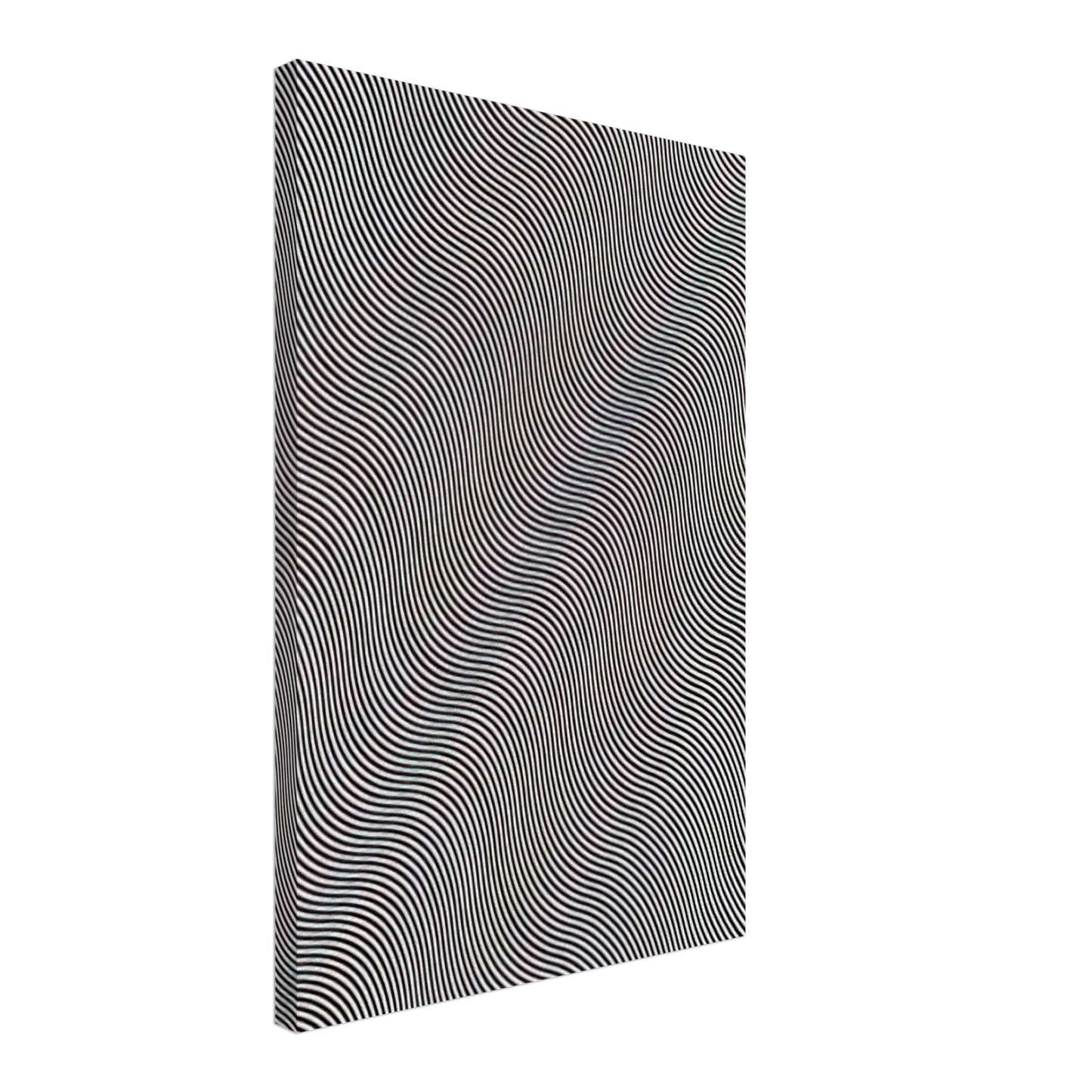 Bridget Riley - UNTITLED DIAGONAL CURVE 1966 Canvas - 70x100 cm / 28x40 inches-canvas